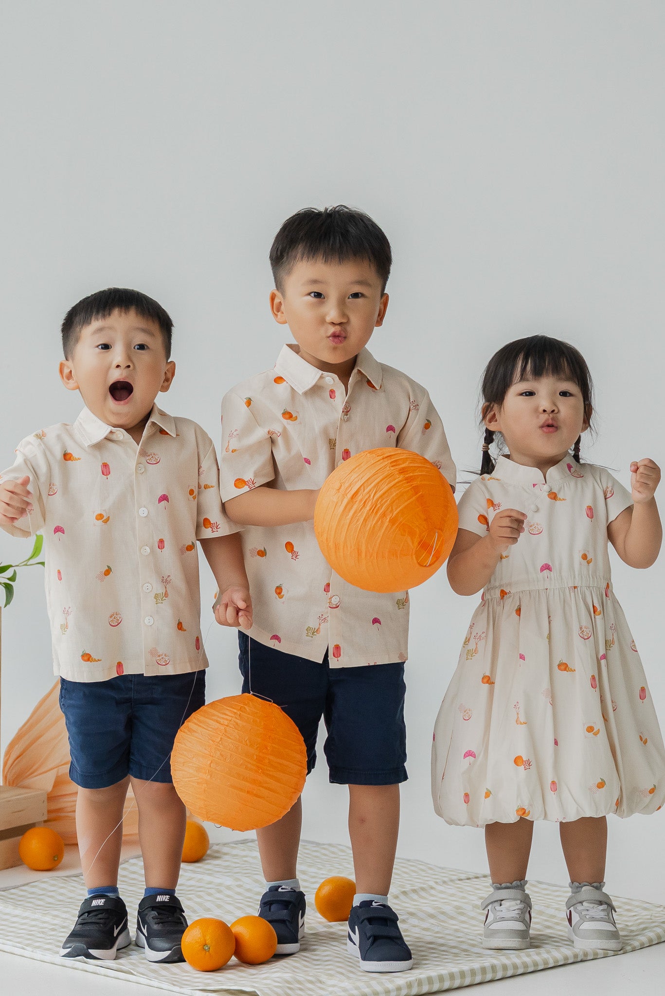 Sweet Savoury Spring Kid's Linen Shirt in Marigold