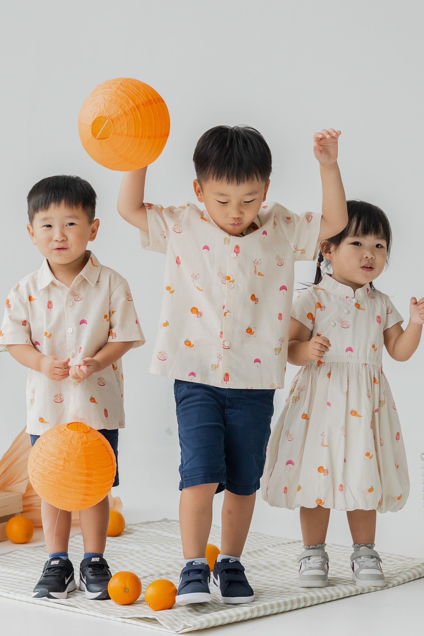 Sweet Savoury Spring Kid's Linen Shirt in Marigold