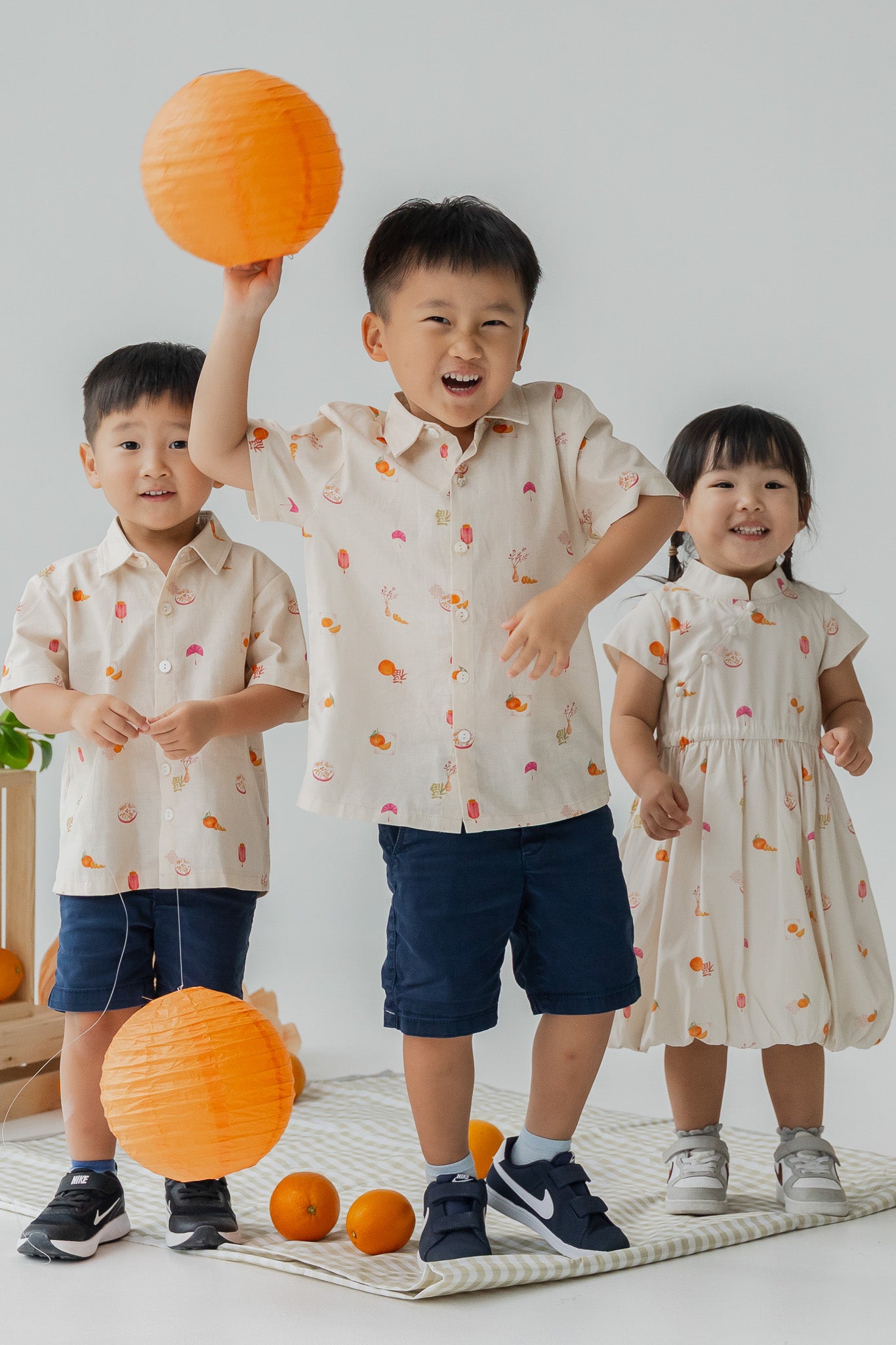 Sweet Savoury Spring Kid's Linen Shirt in Marigold