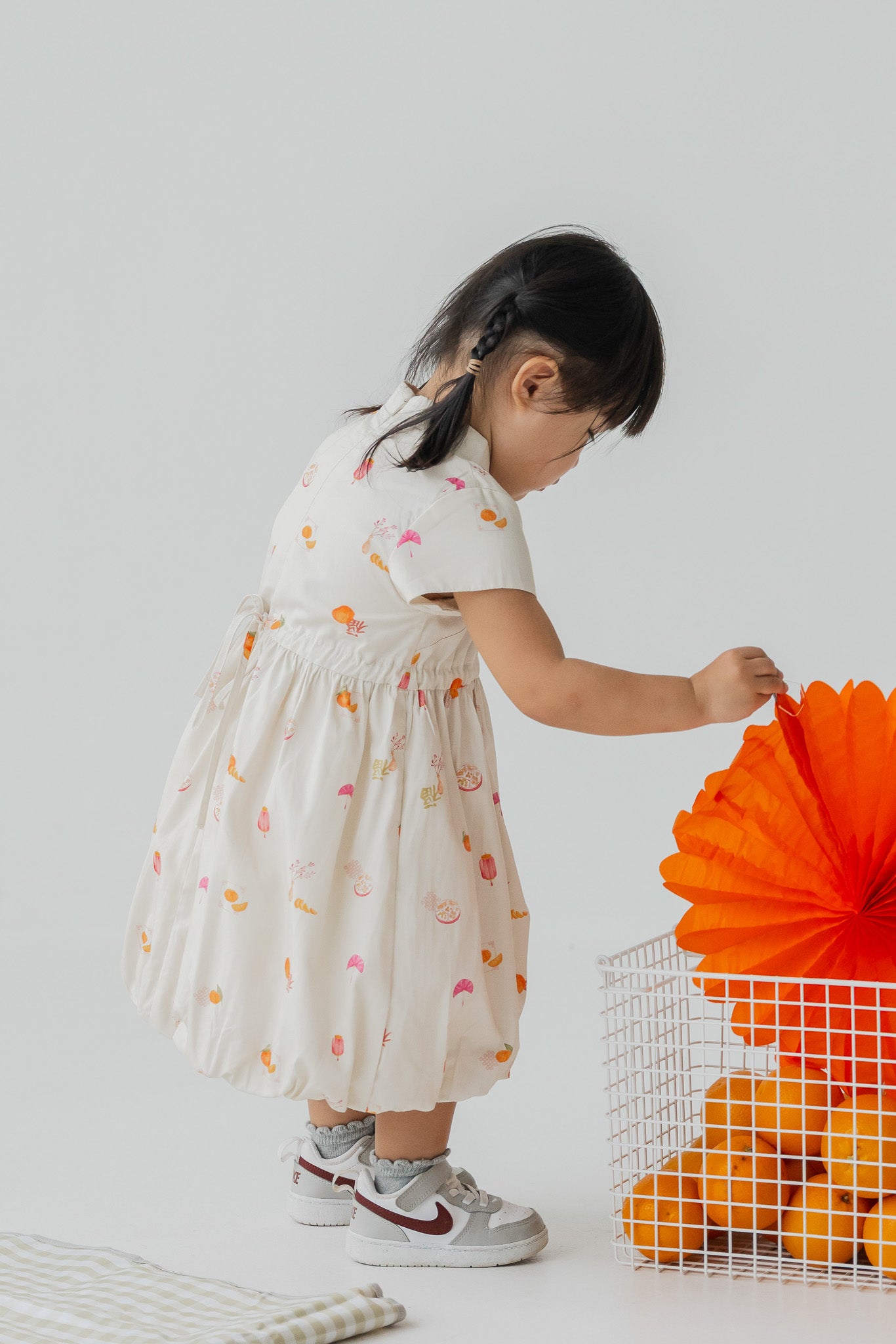 Sweet Savoury Spring Kid's Dress in Marigold