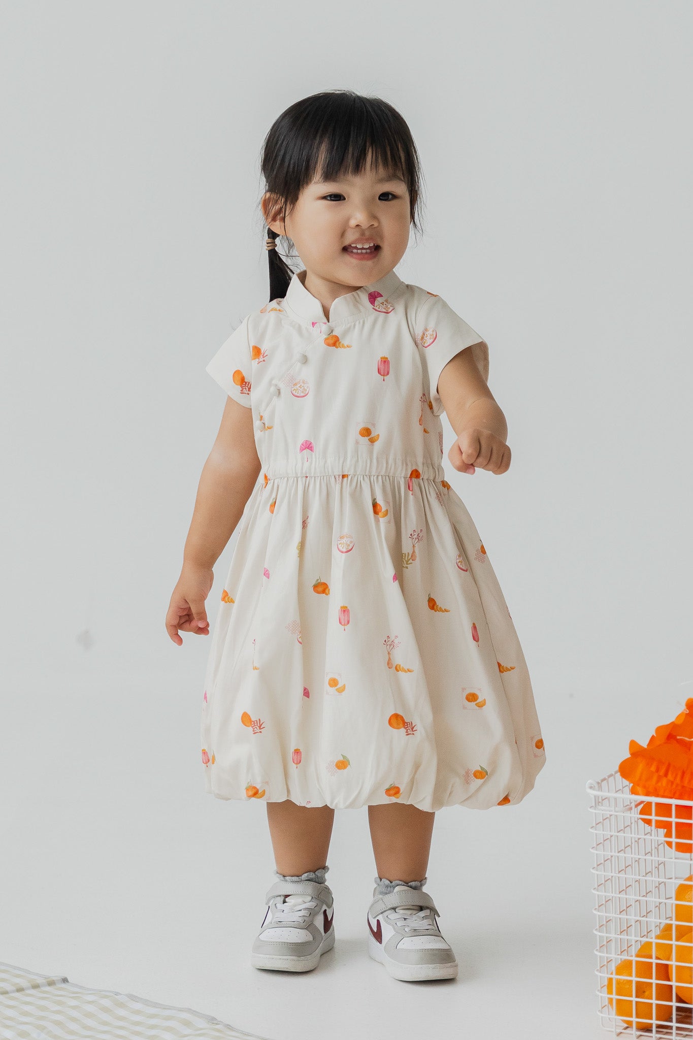 Sweet Savoury Spring Kid's Dress in Marigold