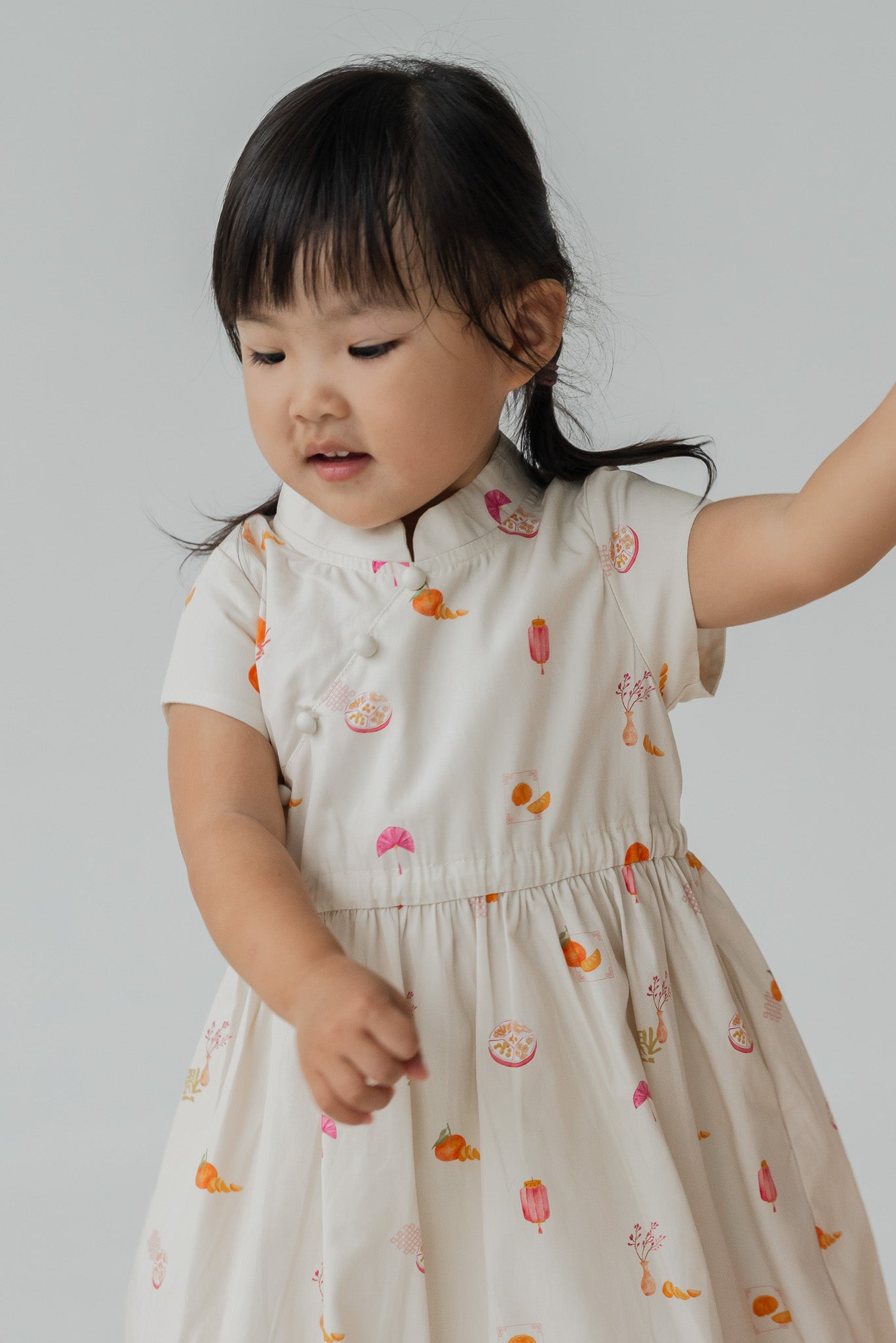 Sweet Savoury Spring Kid's Dress in Marigold