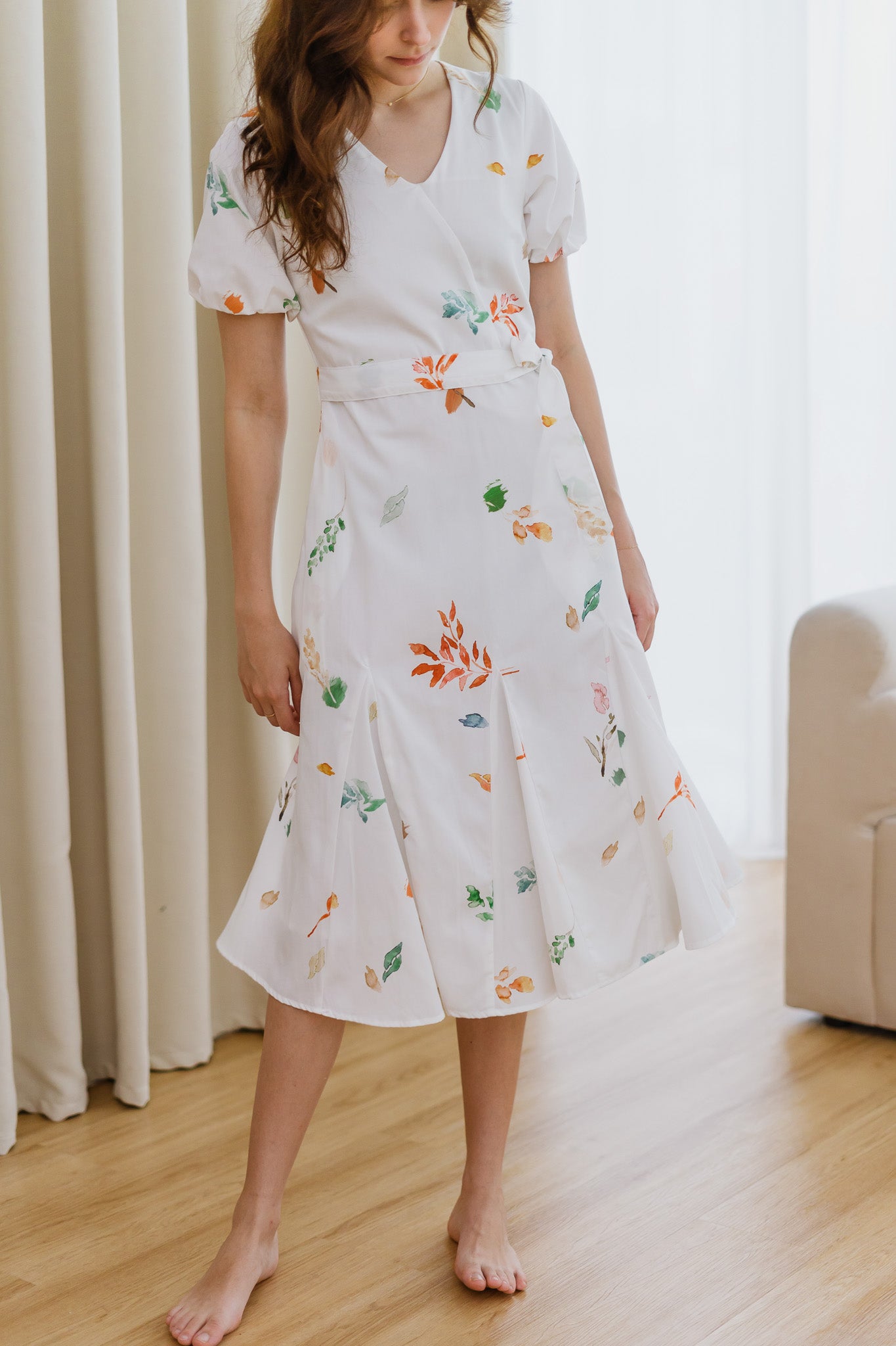Fall In Love Sleeved Midaxi Dress in Glow