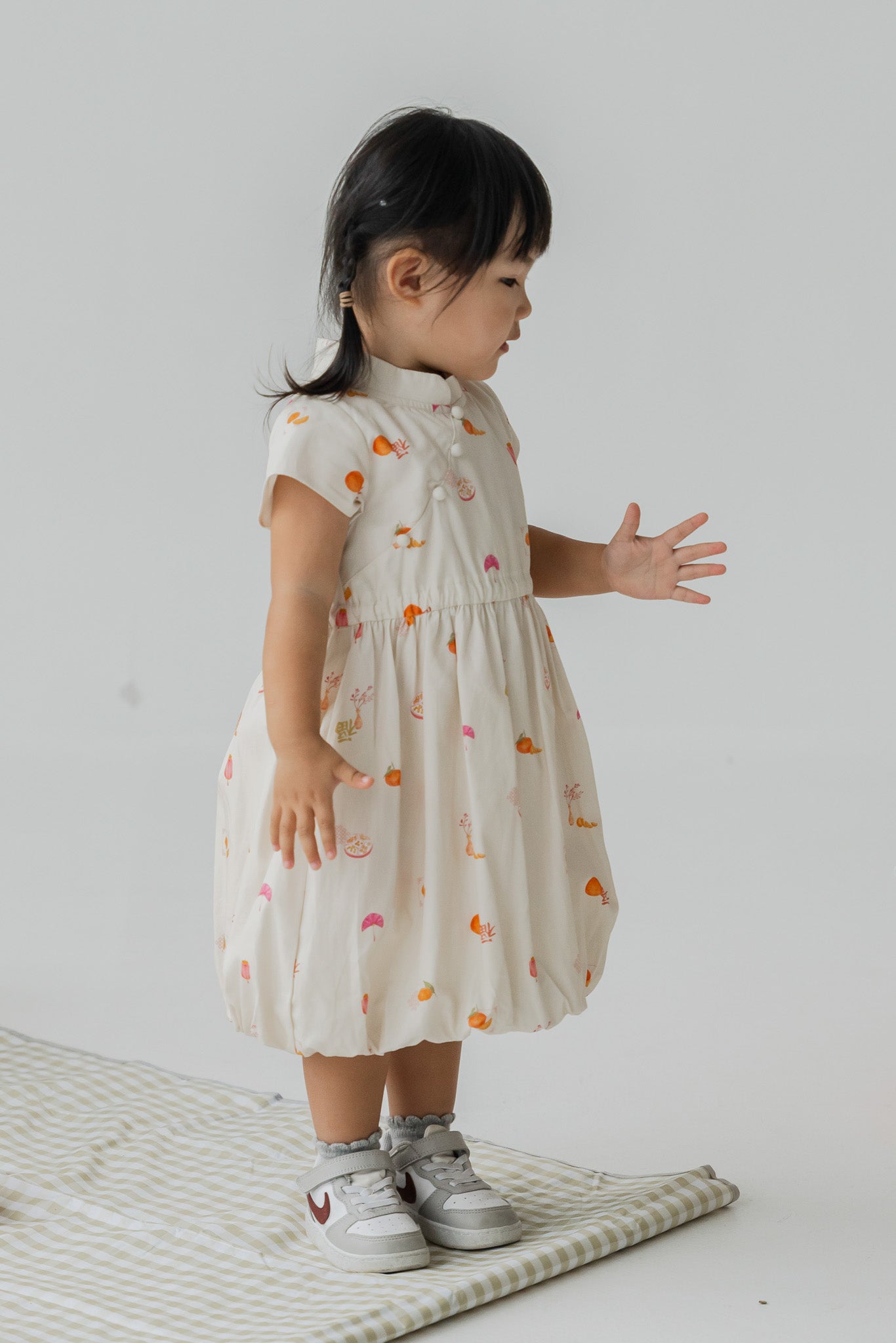 Sweet Savoury Spring Kid's Dress in Marigold