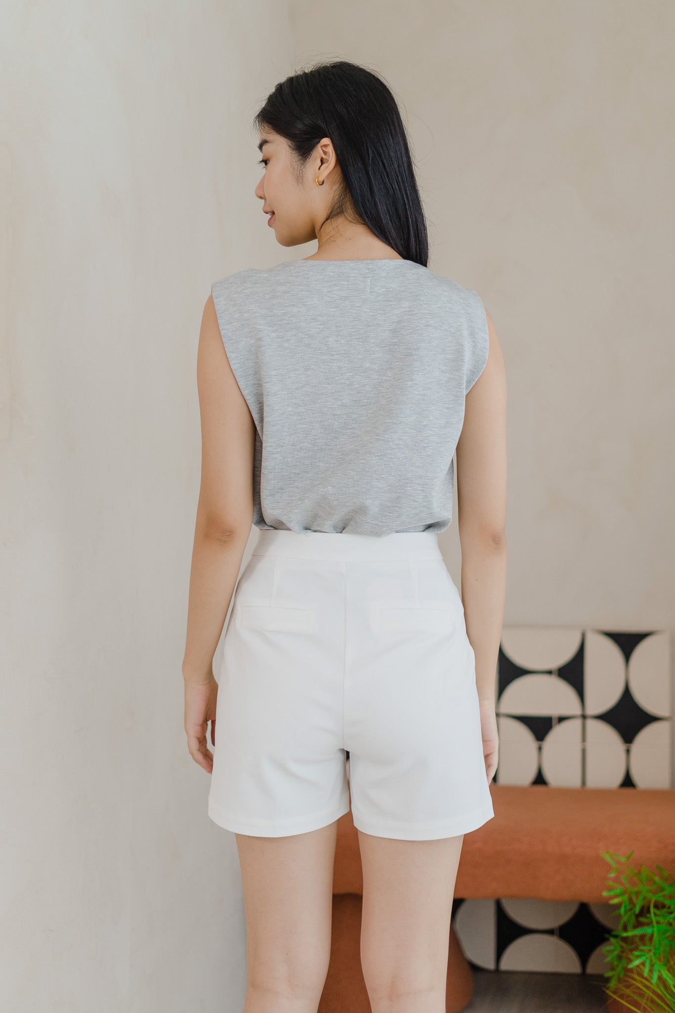 Core Essentials Patch Pocket Shorts in White