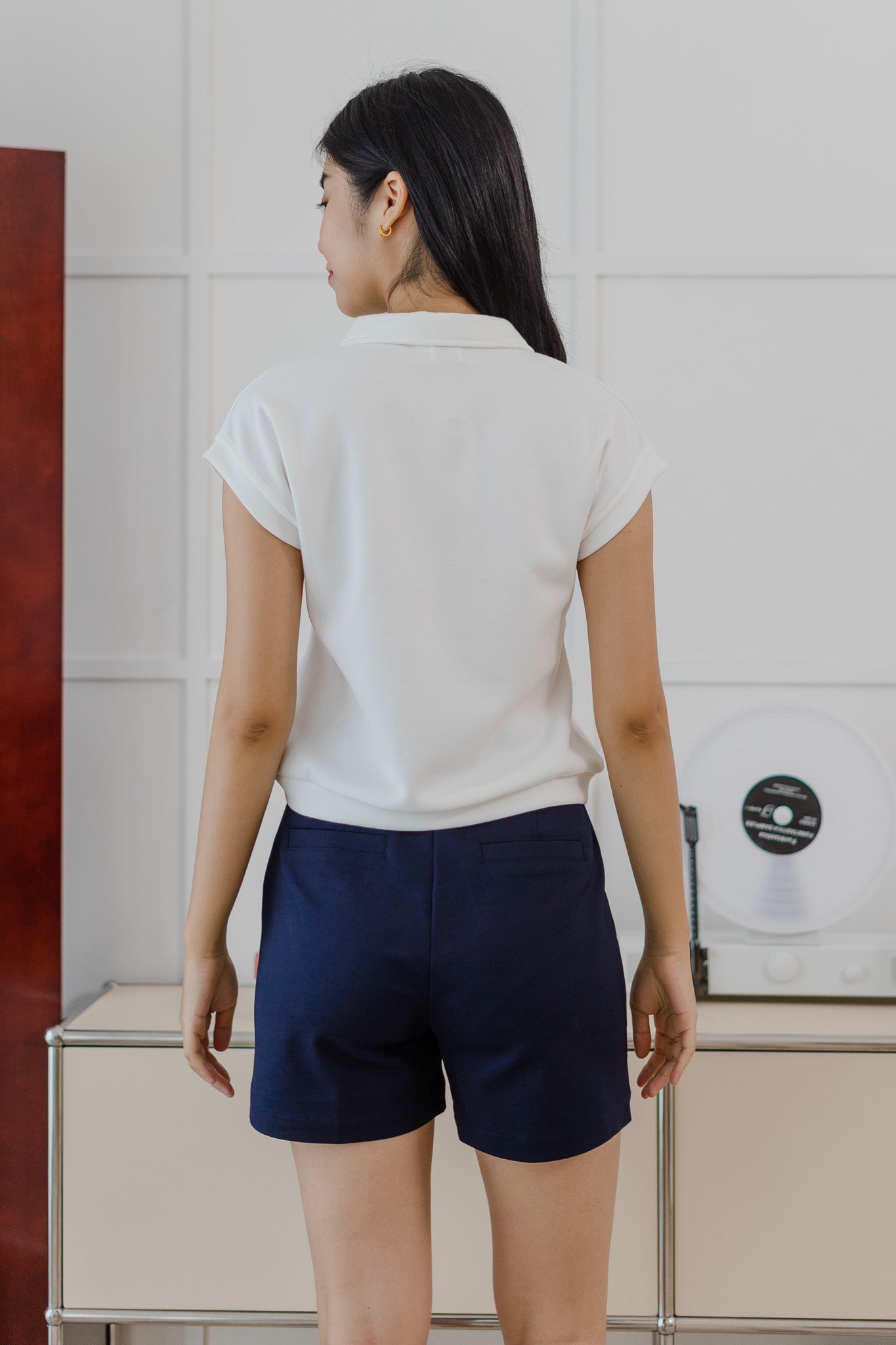 Core Essentials Patch Pocket Shorts in Navy