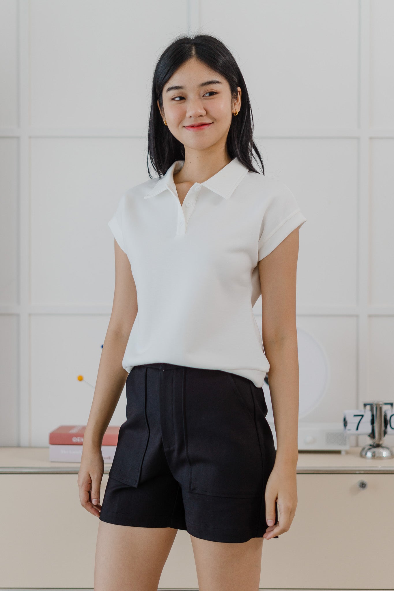 Core Essentials Patch Pocket Shorts in Black