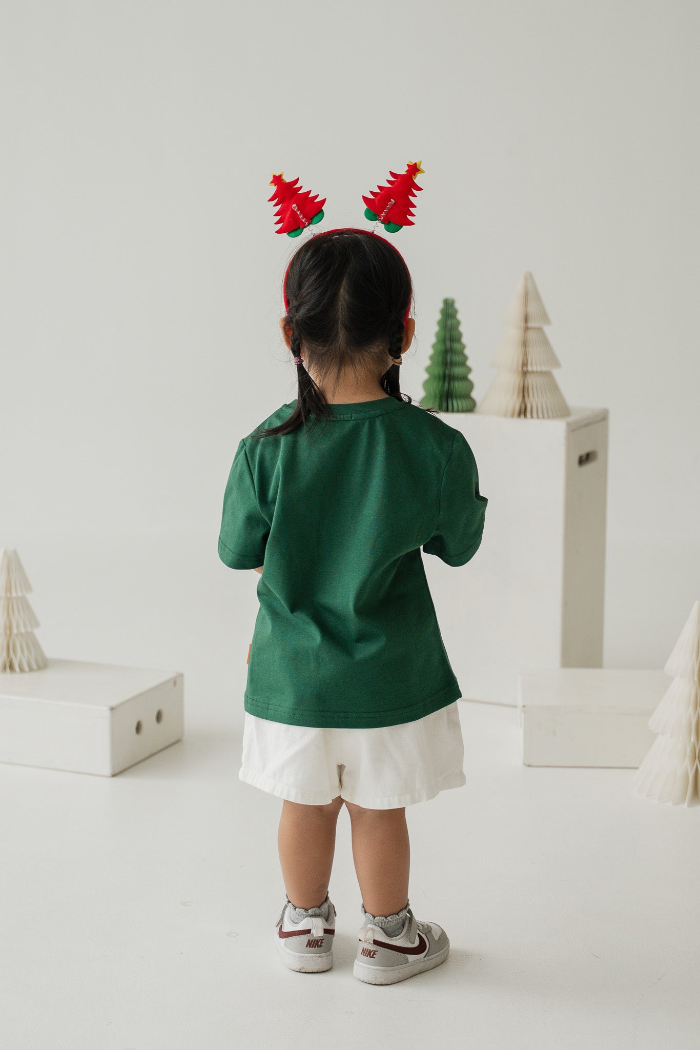 Holly Jolly Kid's Tee in Green