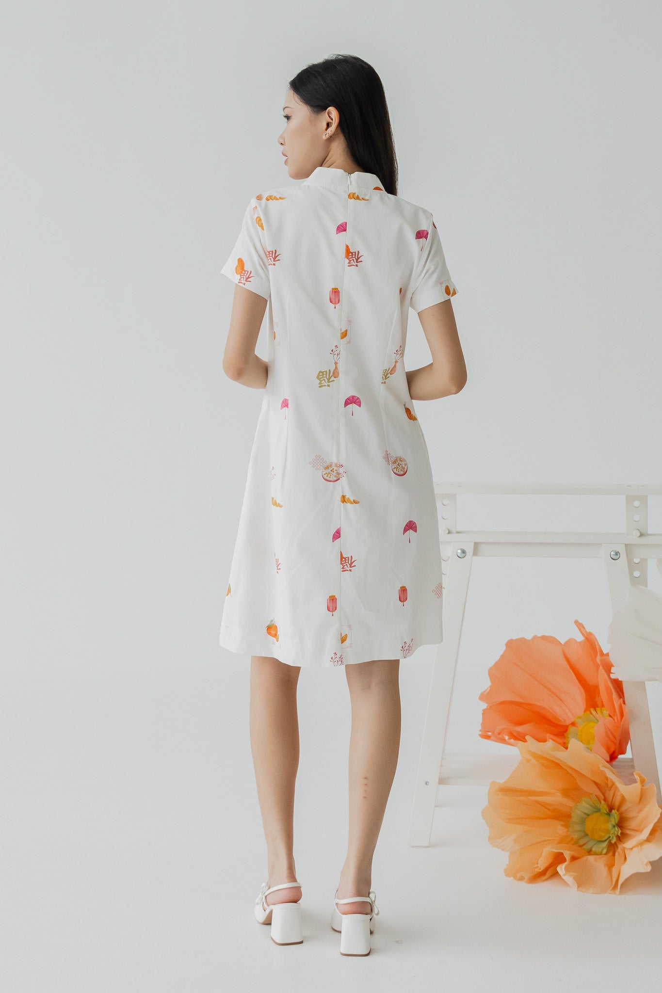 Sweet Savoury Spring Cheongsam Dress in Cloud