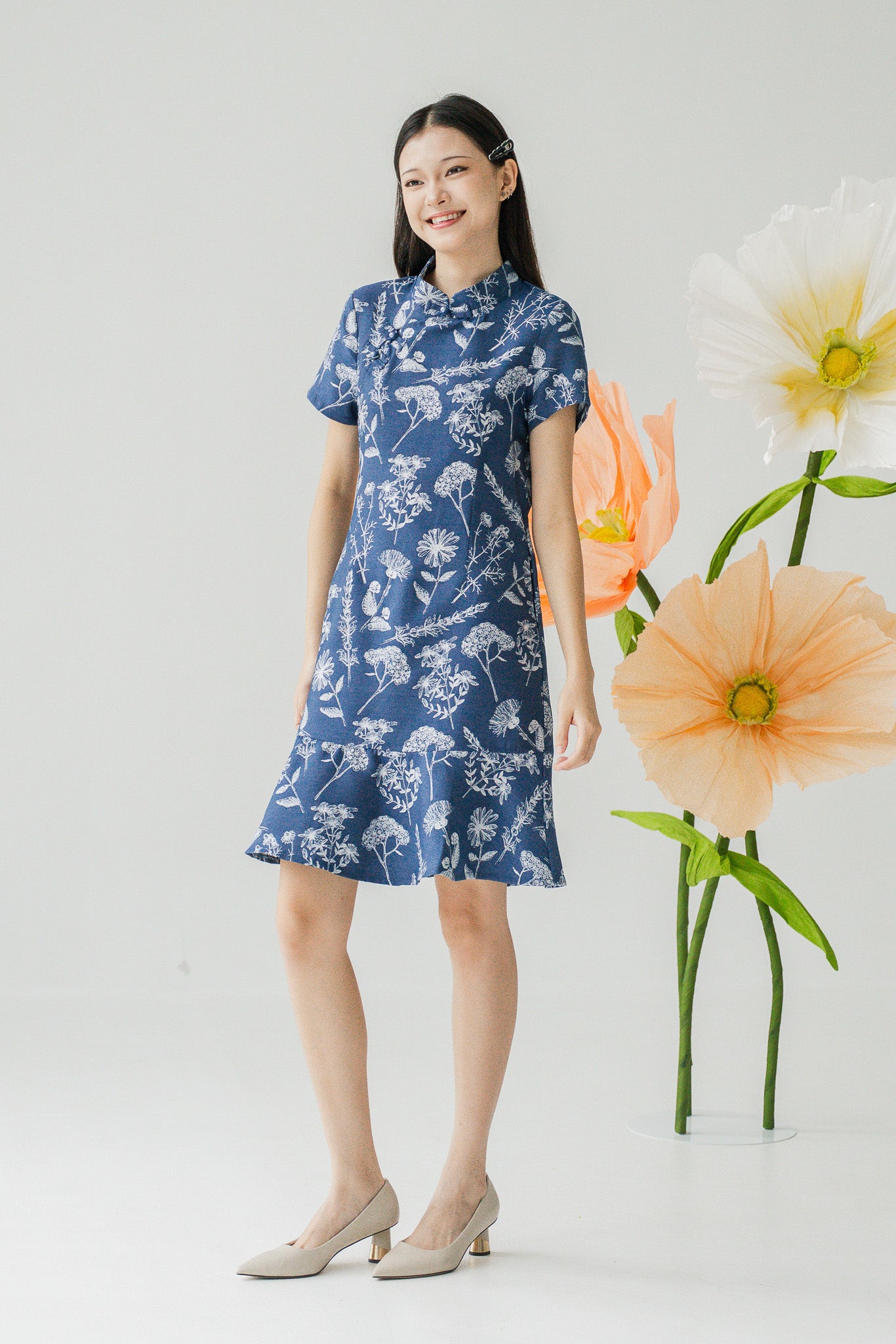 Spring Radiance Mandarin Mermaid Dress