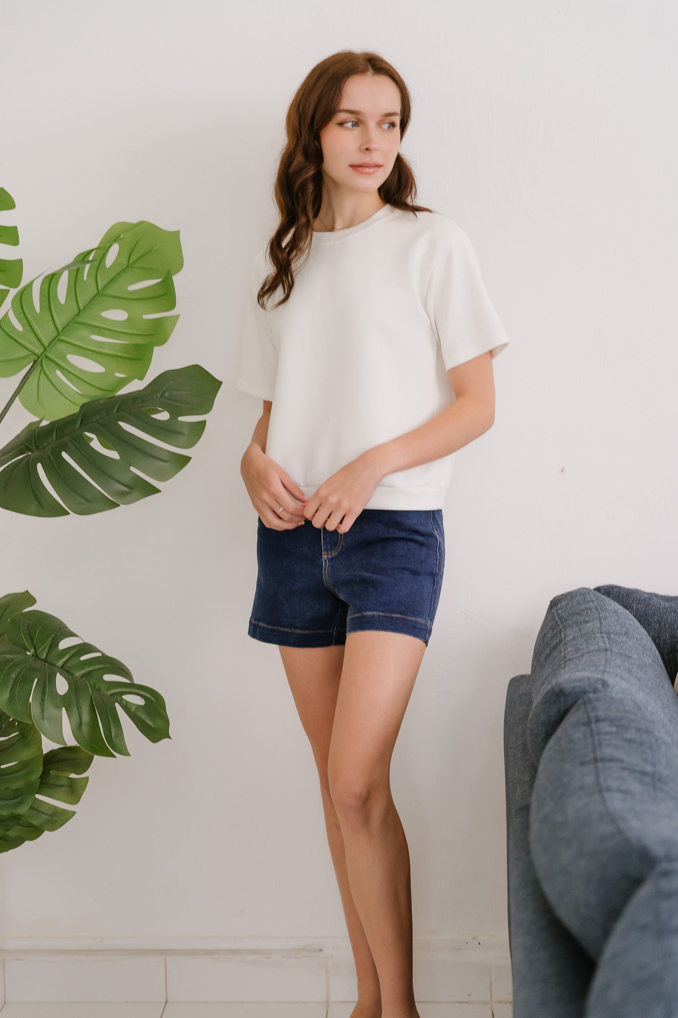 Core Essentials Boxy Tee in White