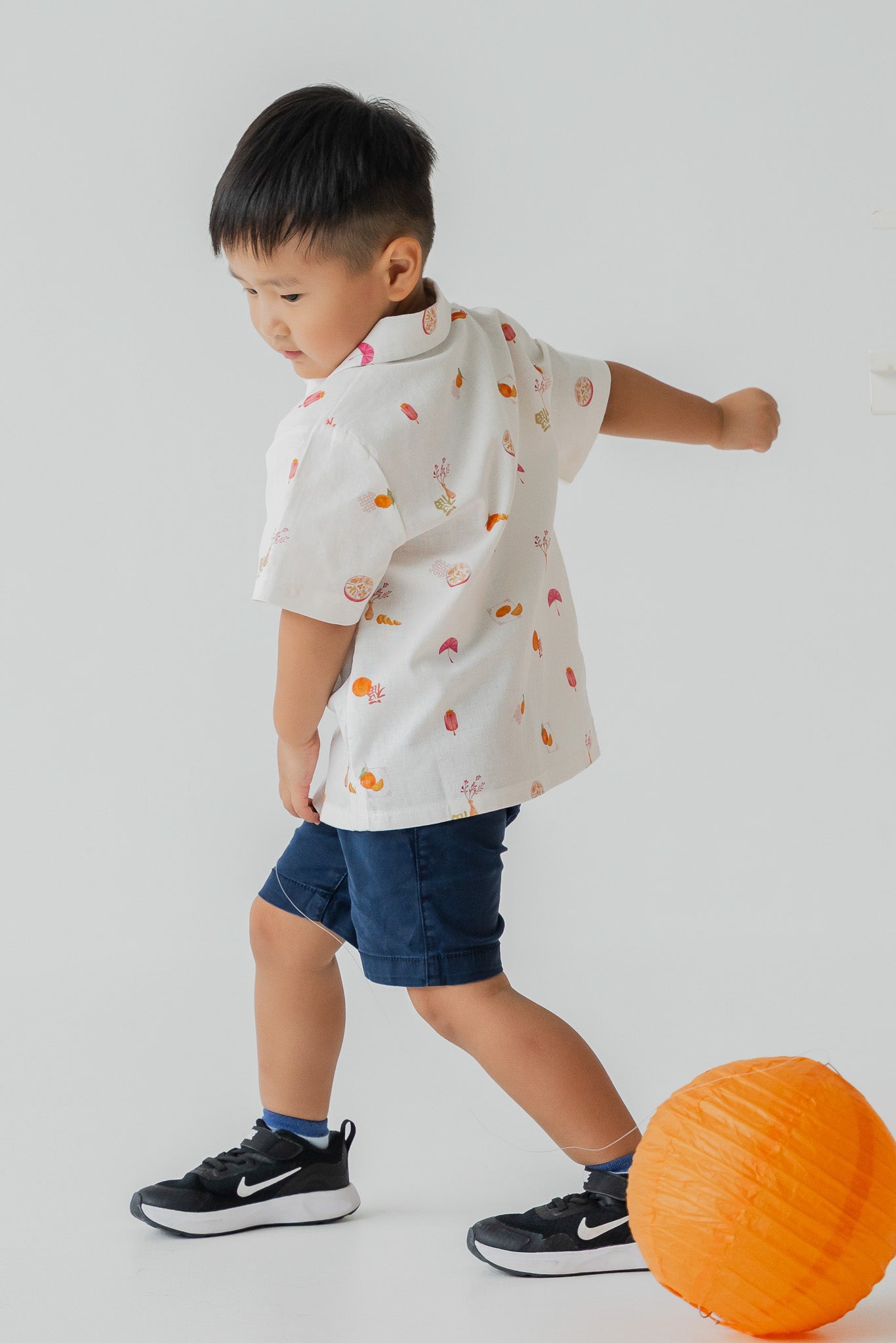 Sweet Savoury Spring Kid's Linen Shirt in Cloud