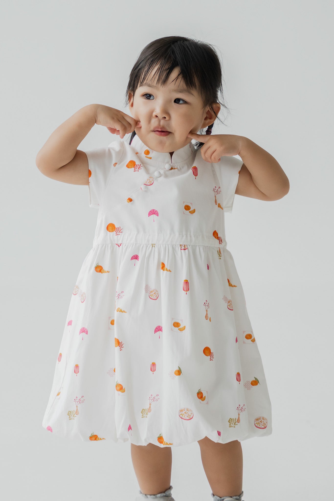Sweet Savoury Spring Kid's Dress in Cloud