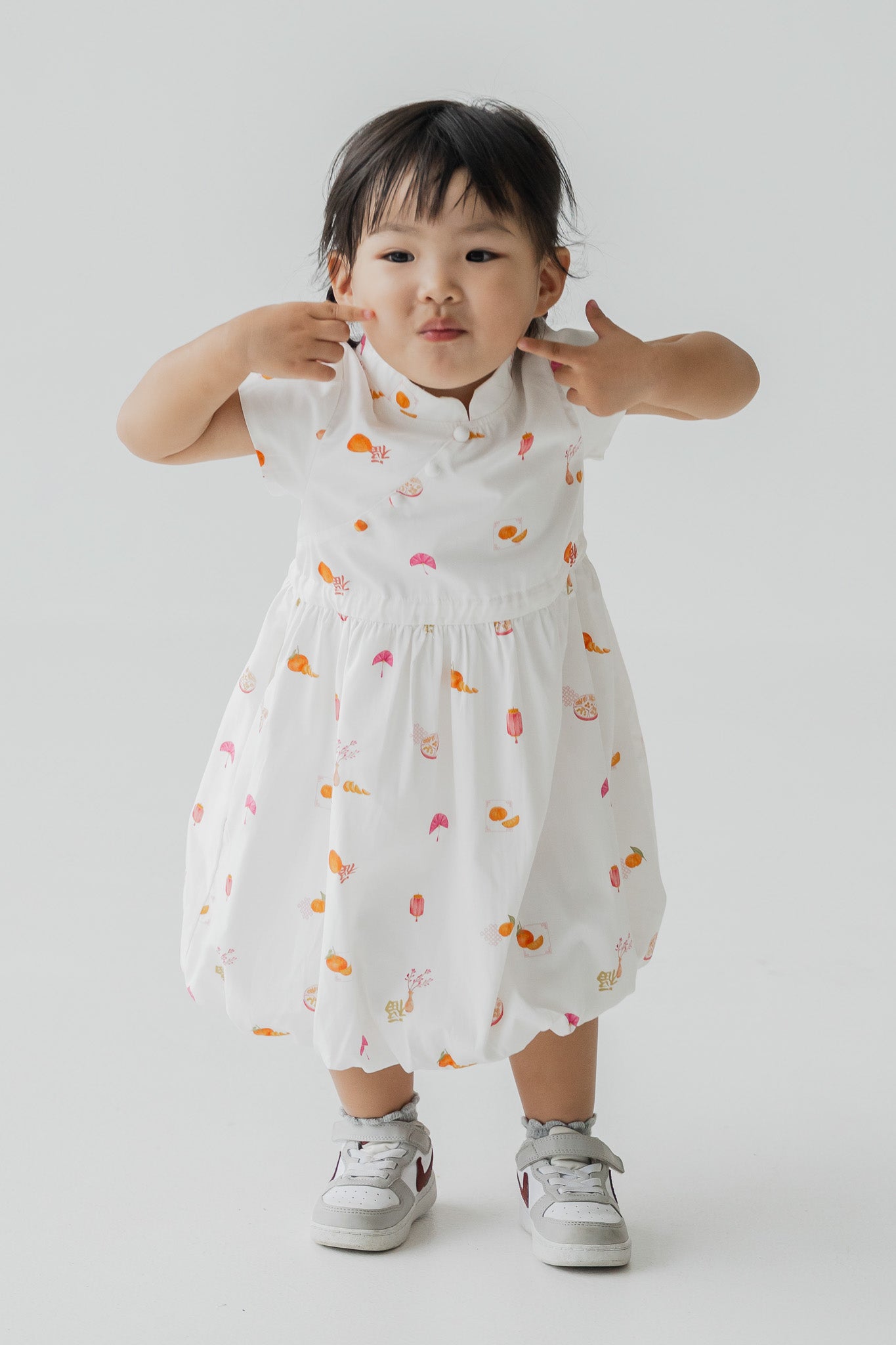 Sweet Savoury Spring Kid's Dress in Cloud