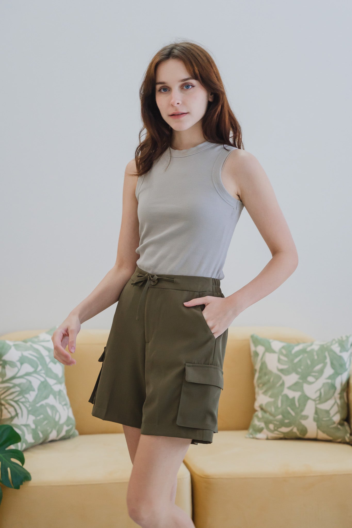 Brighton Cargo Shorts in Army Green [ONLINE ONLY]