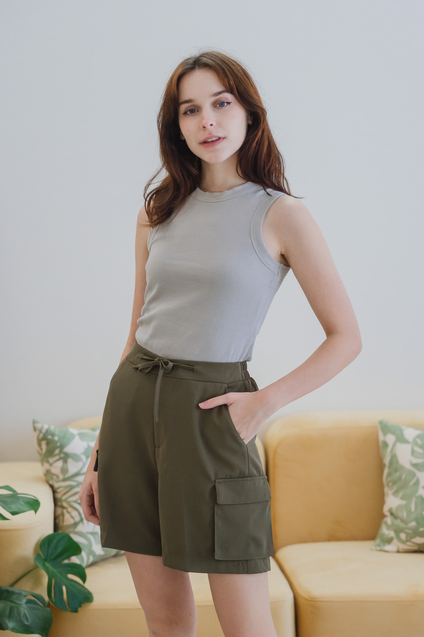 Brighton Cargo Shorts in Army Green [ONLINE ONLY]