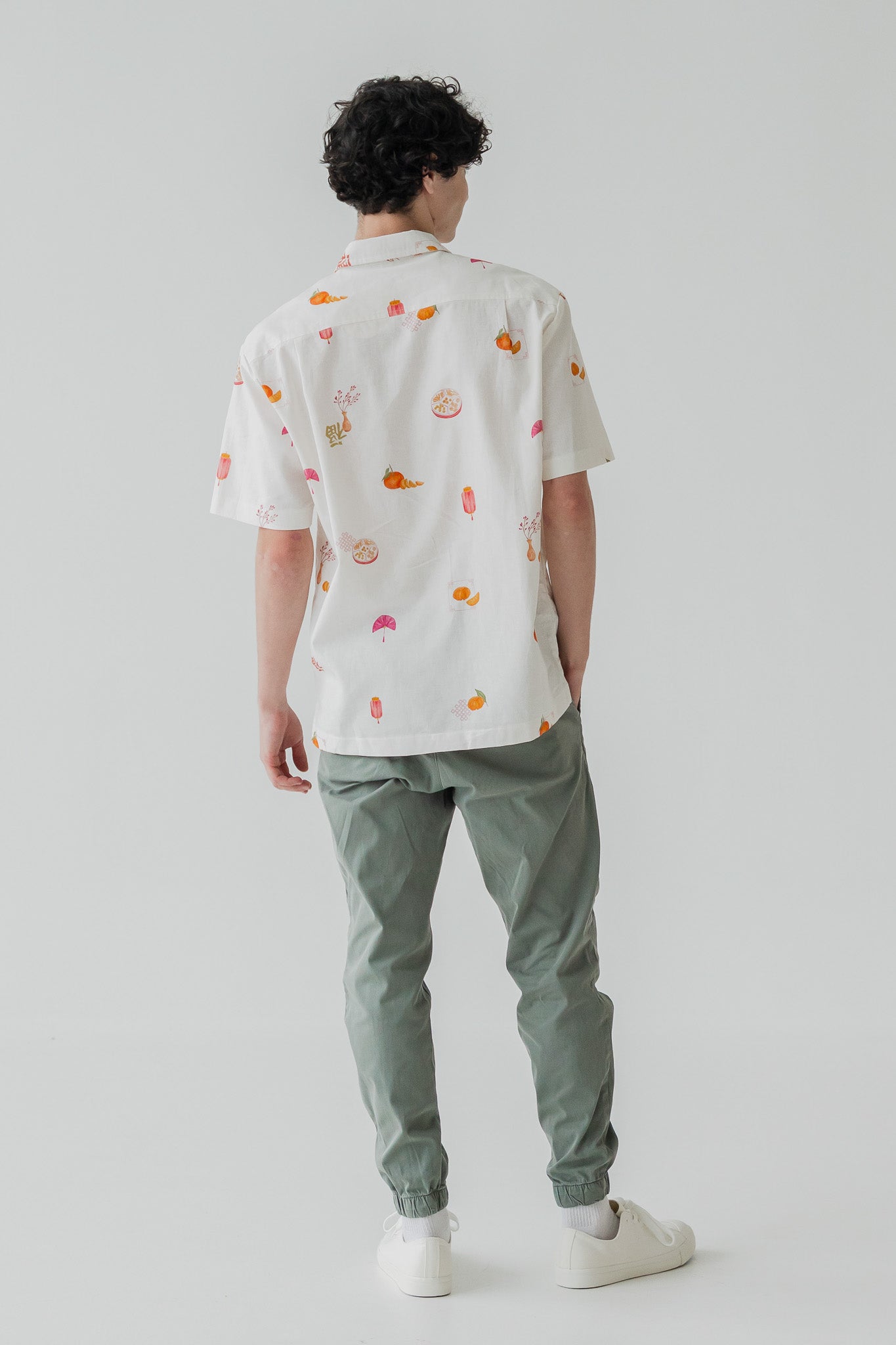 Sweet Savoury Spring Men's Linen Shirt in Cloud