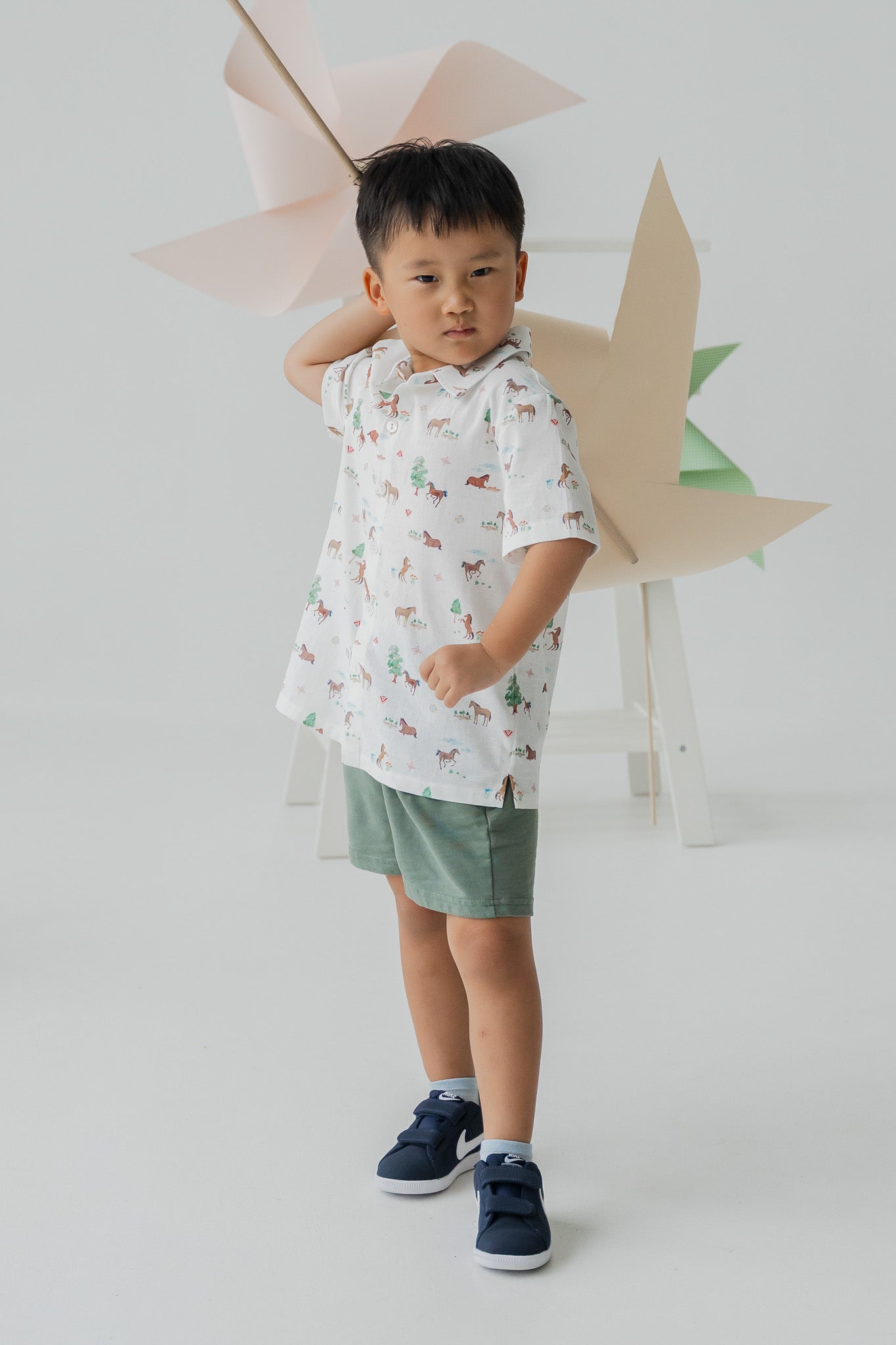 Fields of Gold Kid's Linen Shirt in Bloom