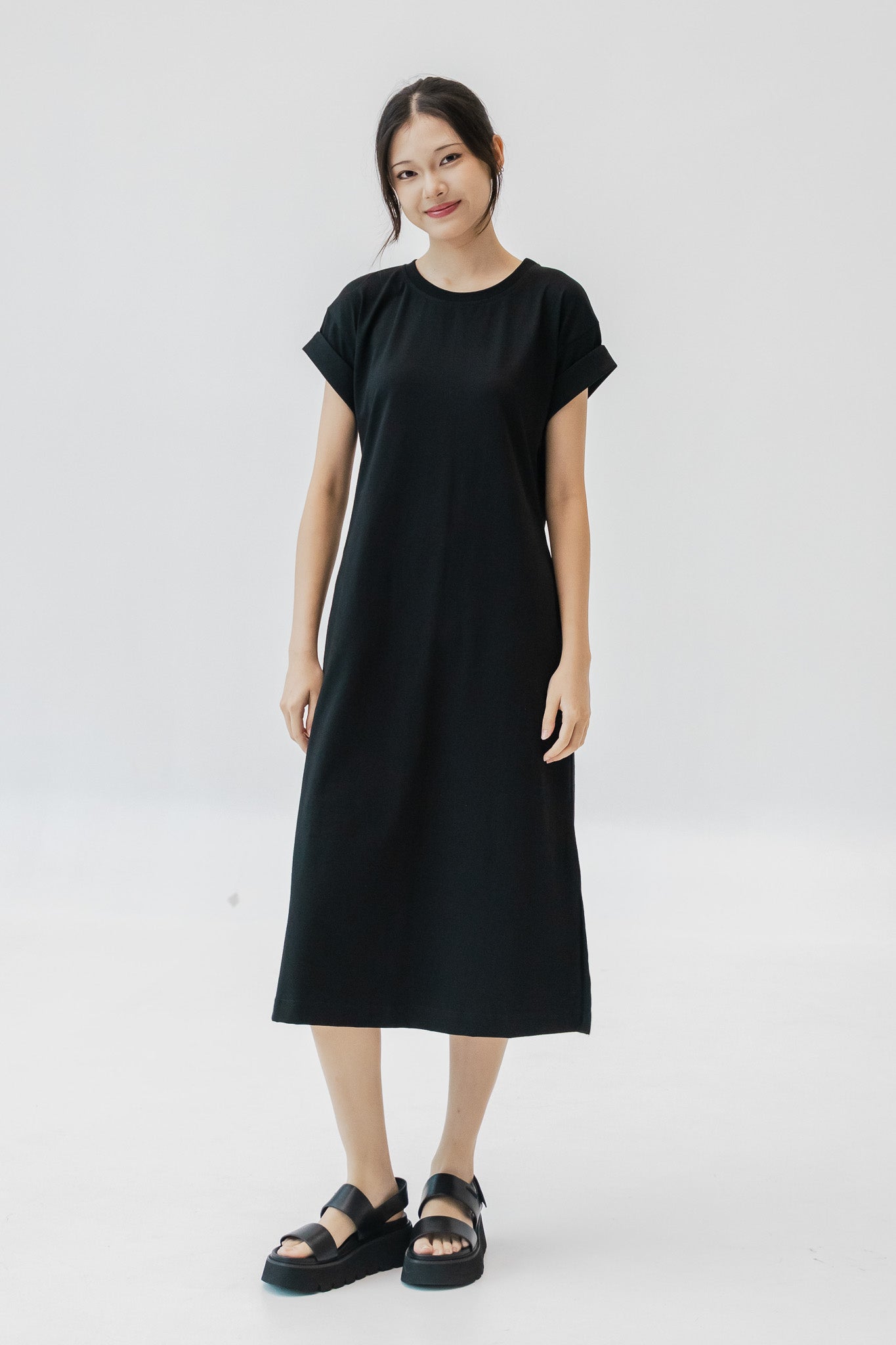 Astrid Jersey Dress in Black