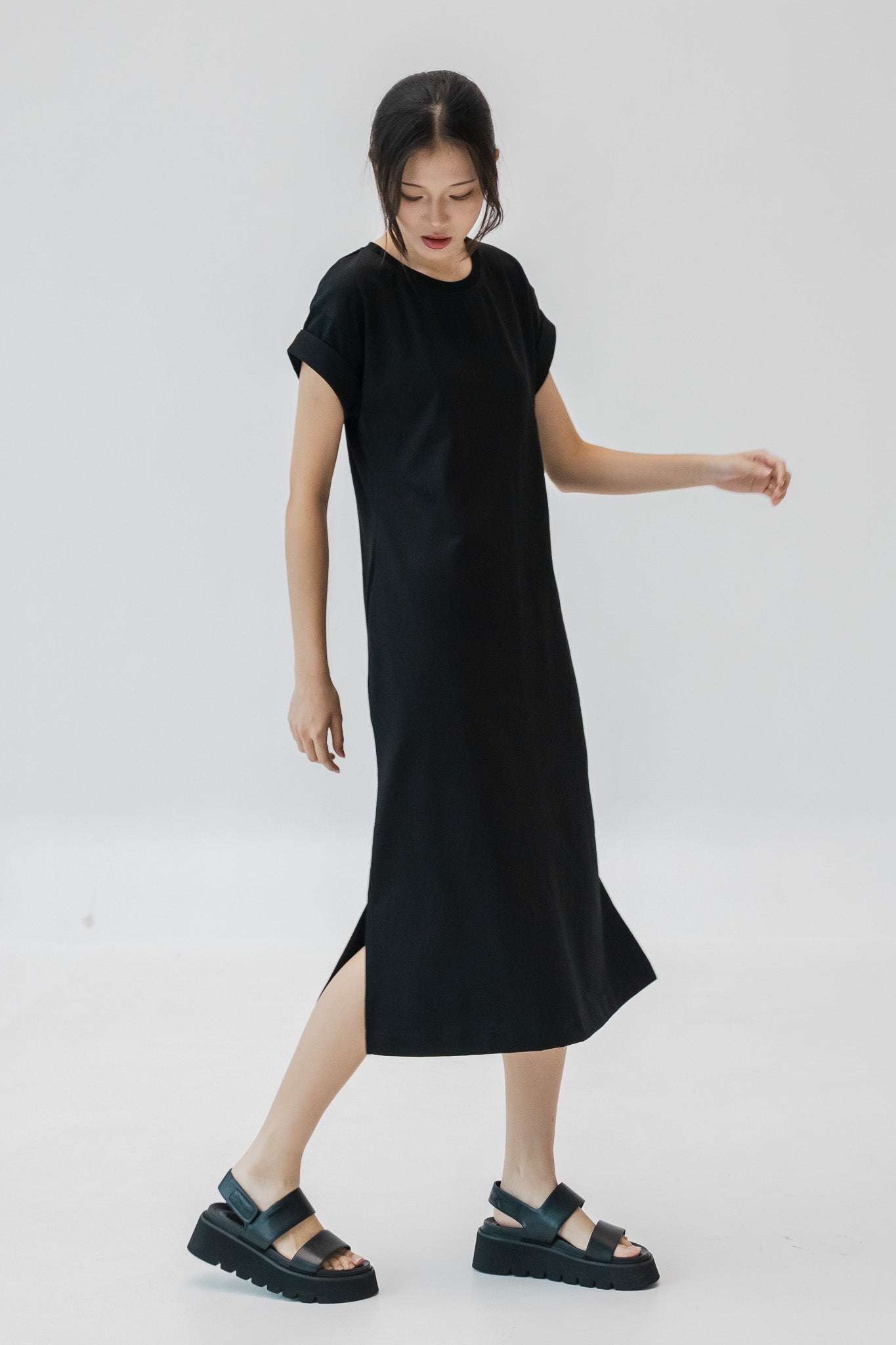 Astrid Jersey Dress in Black