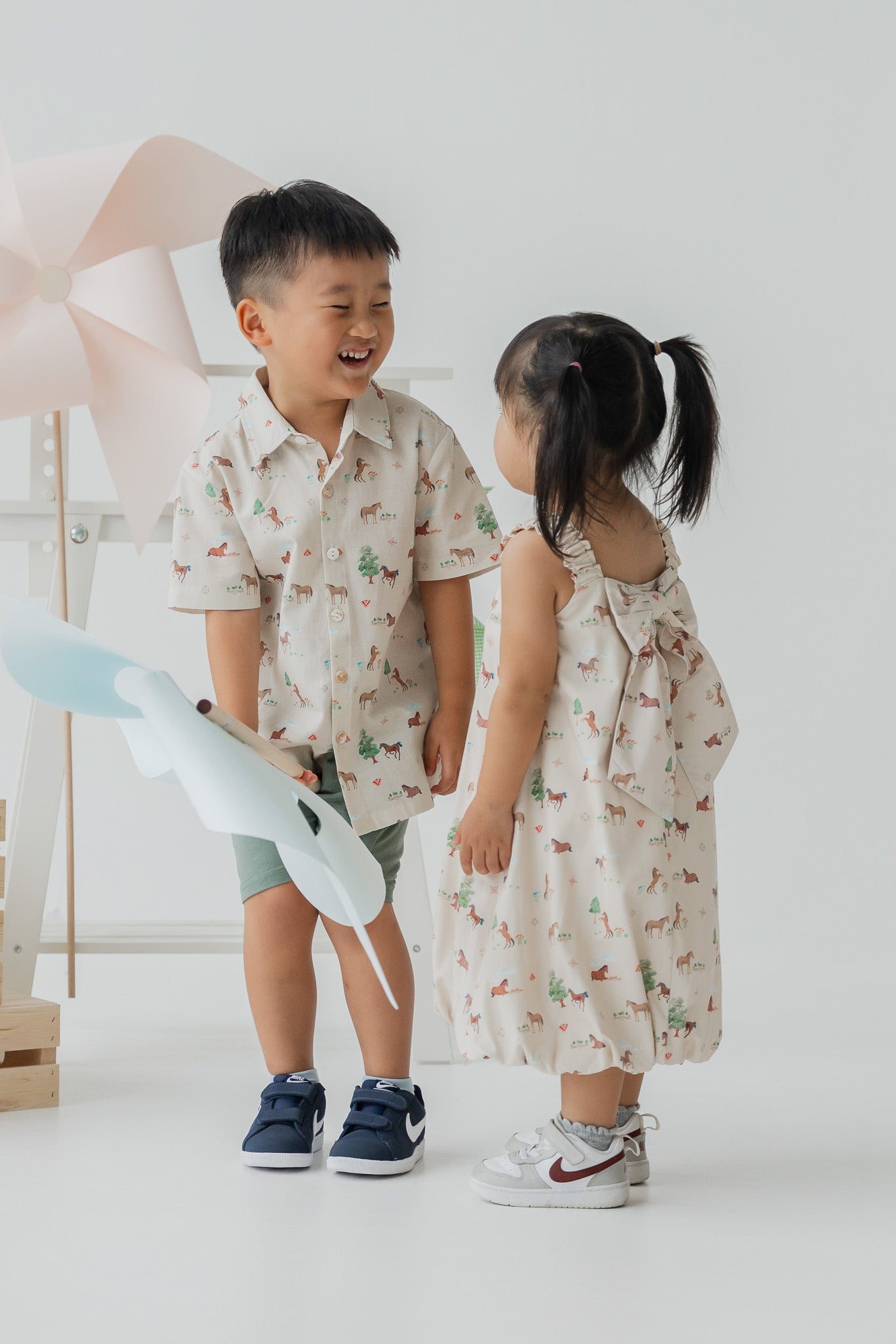 Fields of Gold Kid's Bubble Dress in Harvest