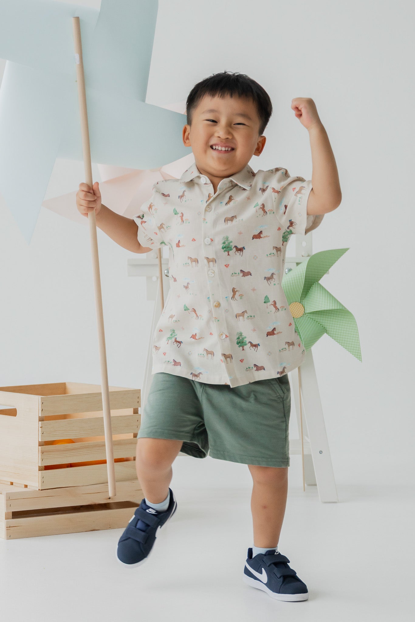 Fields of Gold Kid's Linen Shirt in Harvest