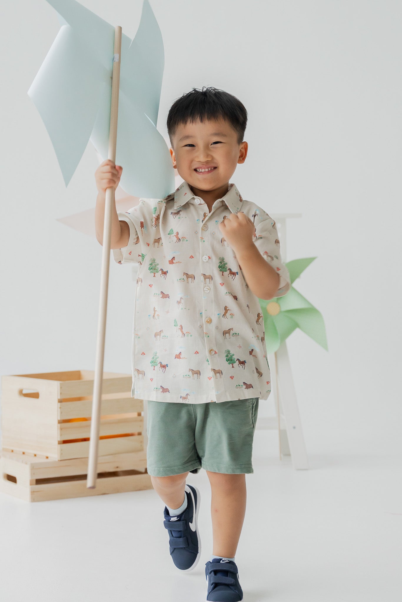 Fields of Gold Kid's Linen Shirt in Harvest