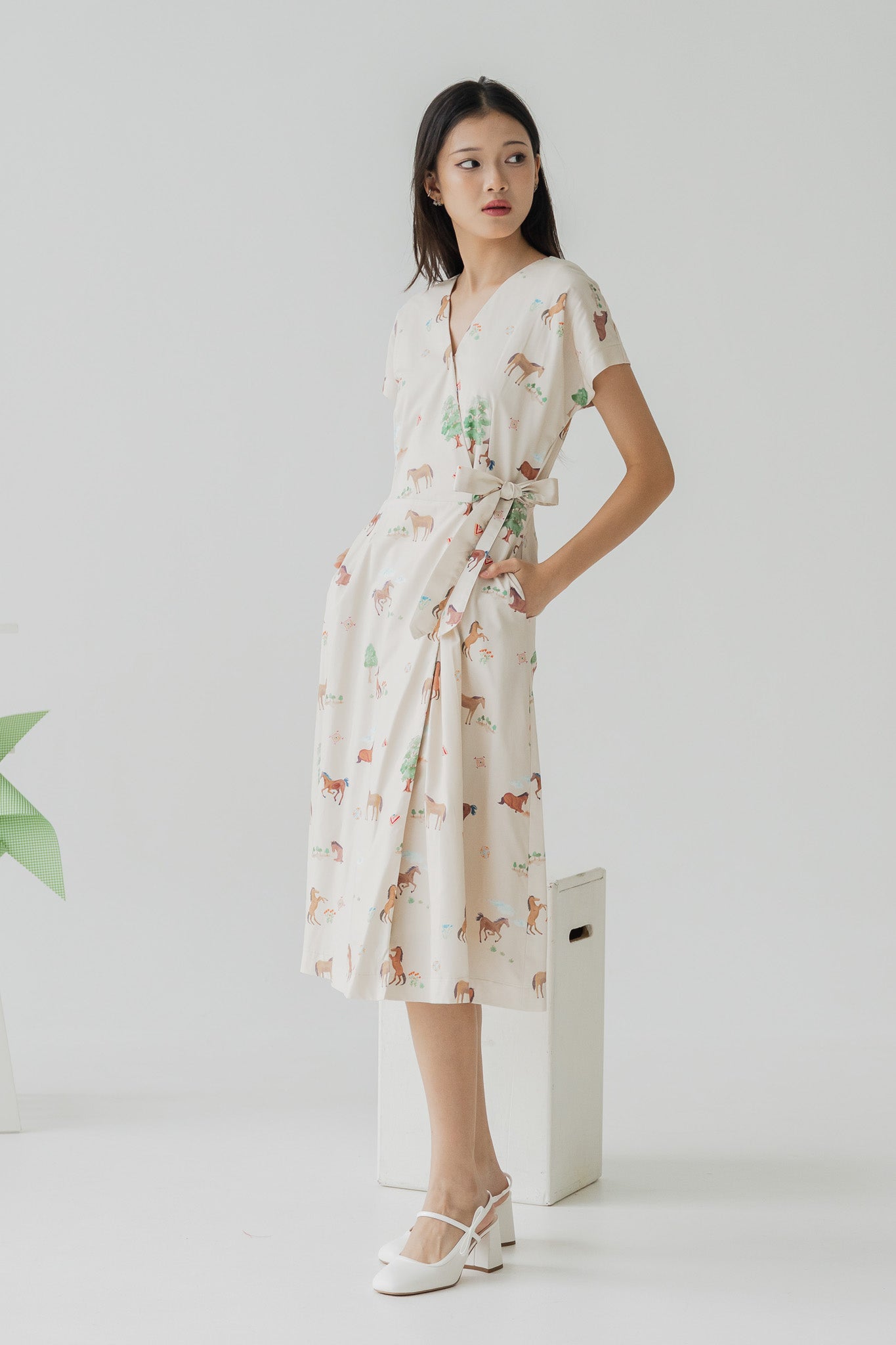 Fields of Gold Wrap Dress in Harvest