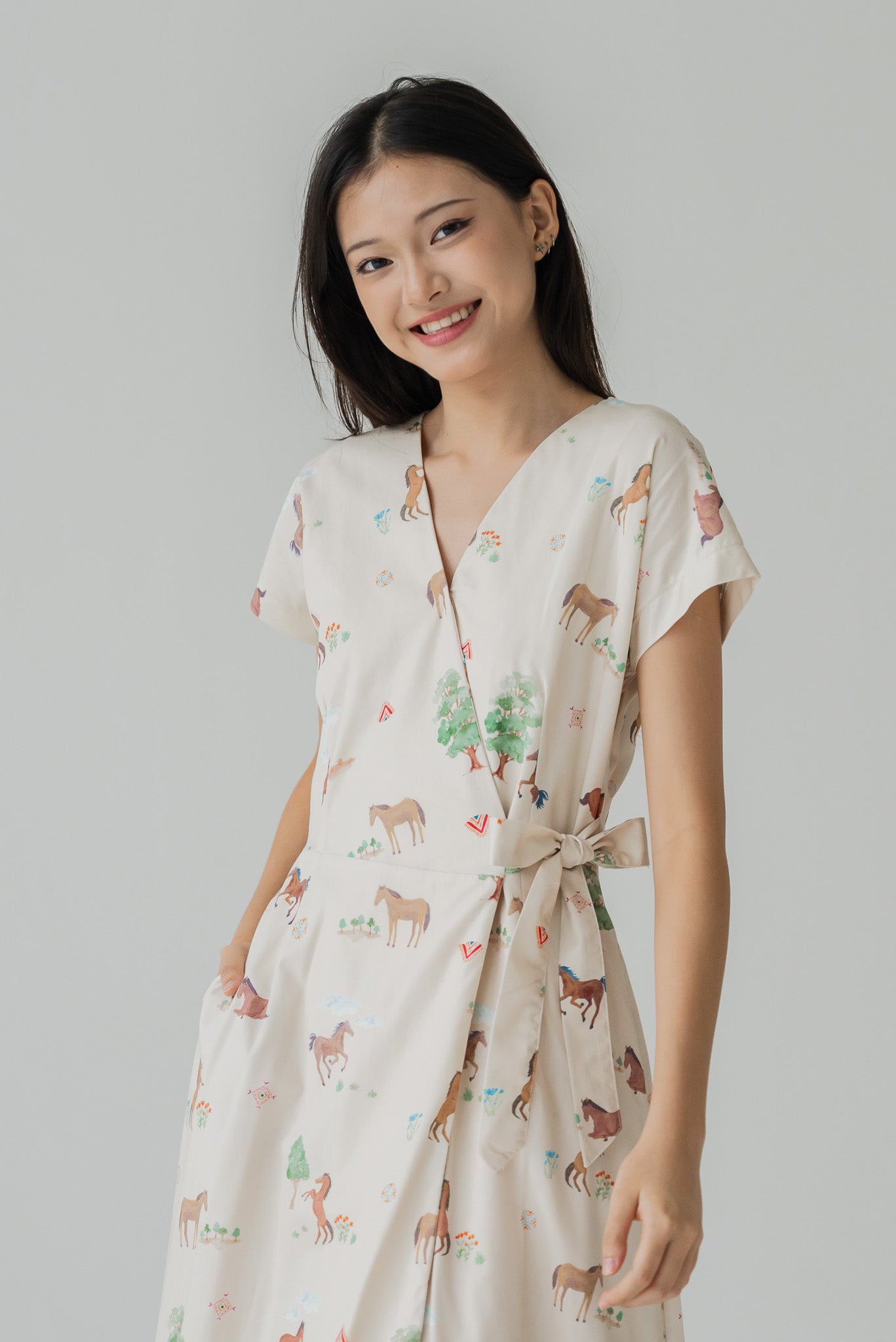 Fields of Gold Wrap Dress in Harvest