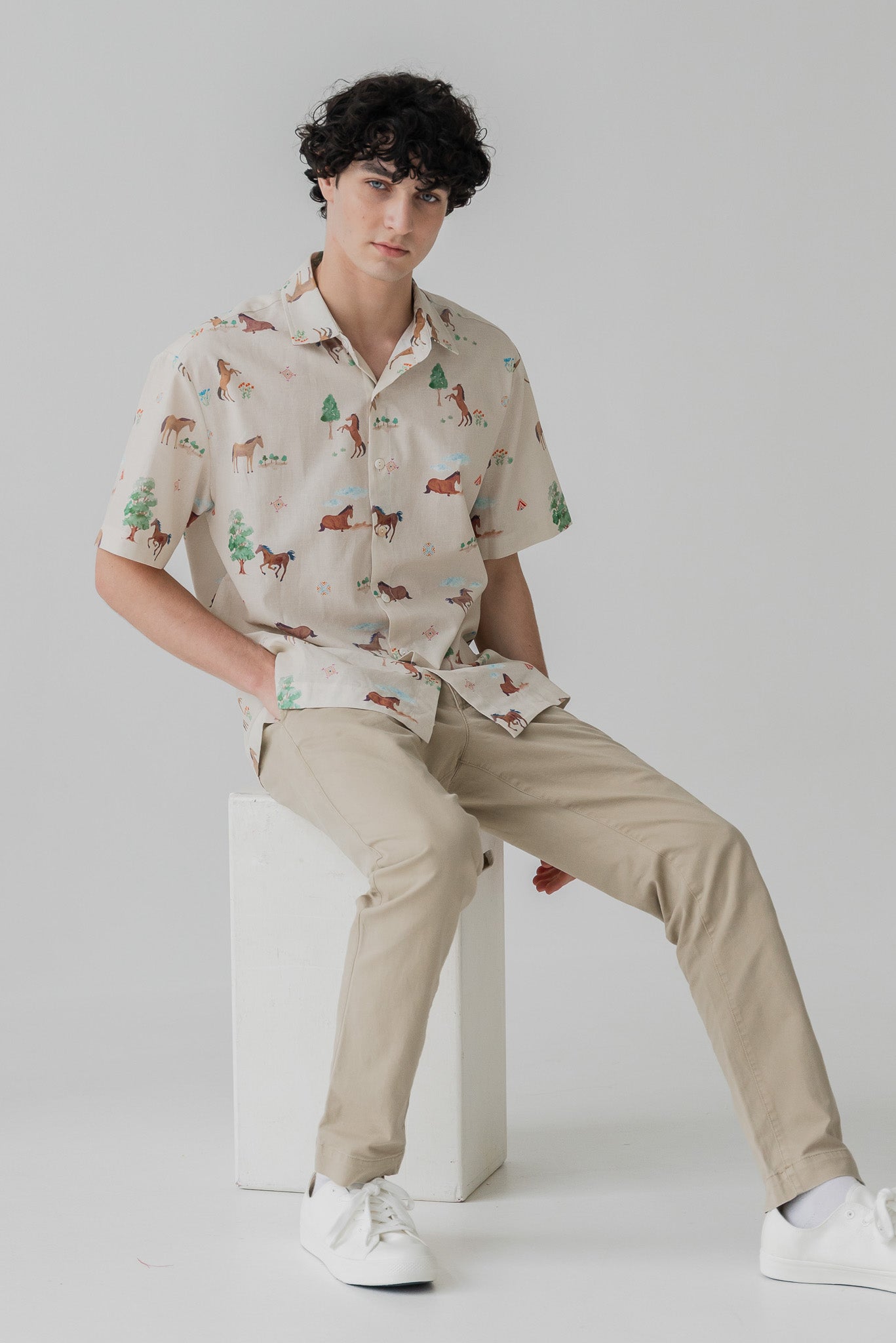 Fields of Gold Men's Linen Shirt in Harvest