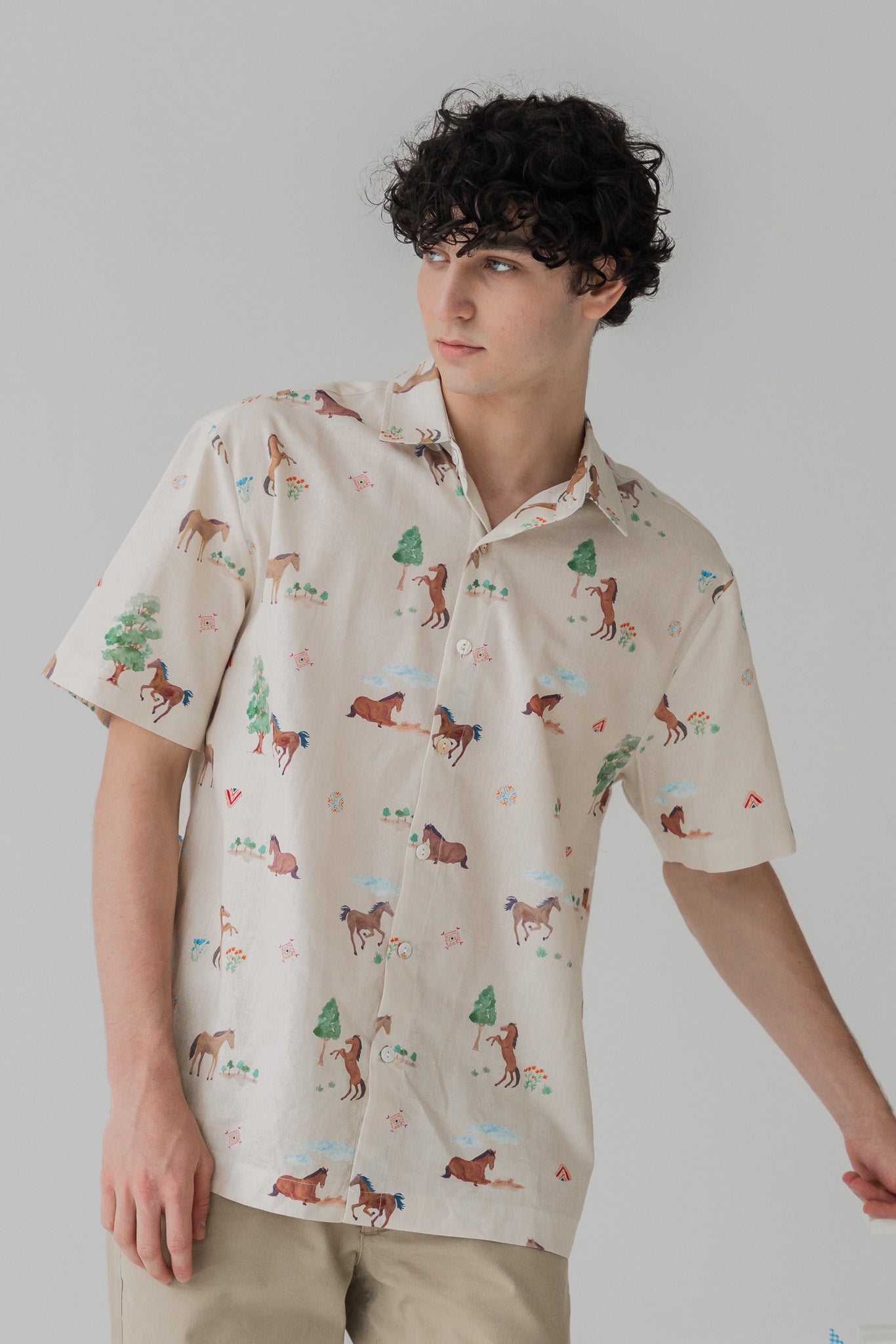 Fields of Gold Men's Linen Shirt in Harvest