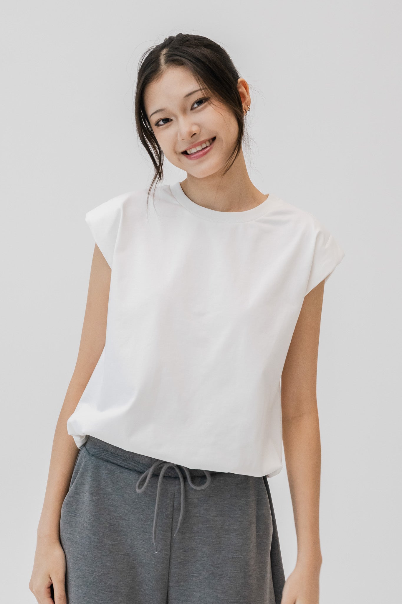 Oversized Muscle Tee in White