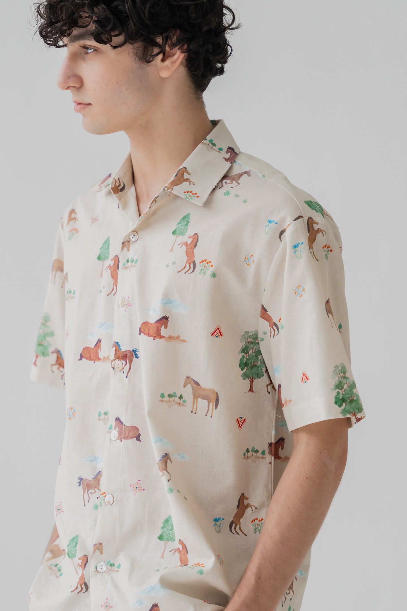 Fields of Gold Men's Linen Shirt in Harvest