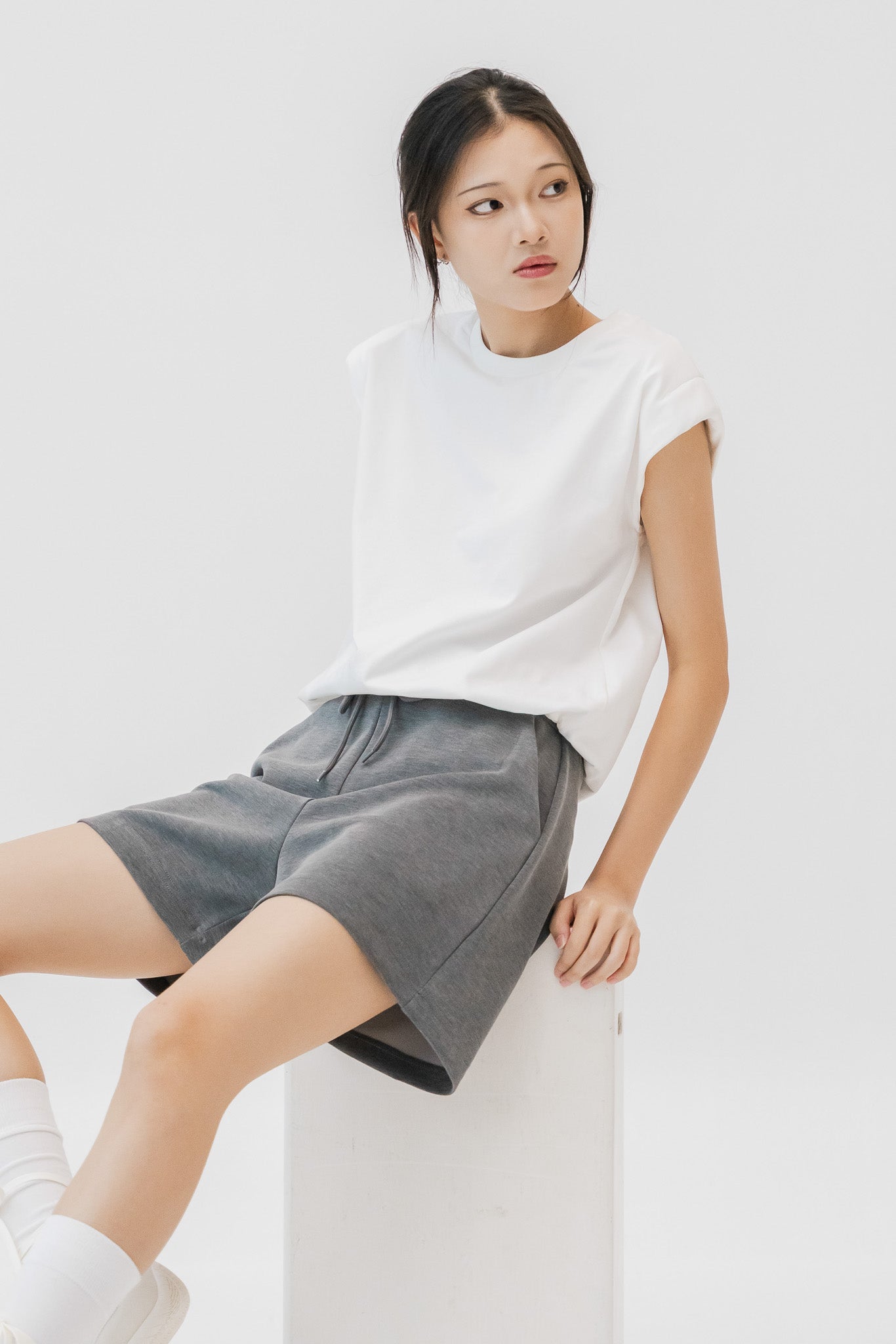 Oversized Muscle Tee in White