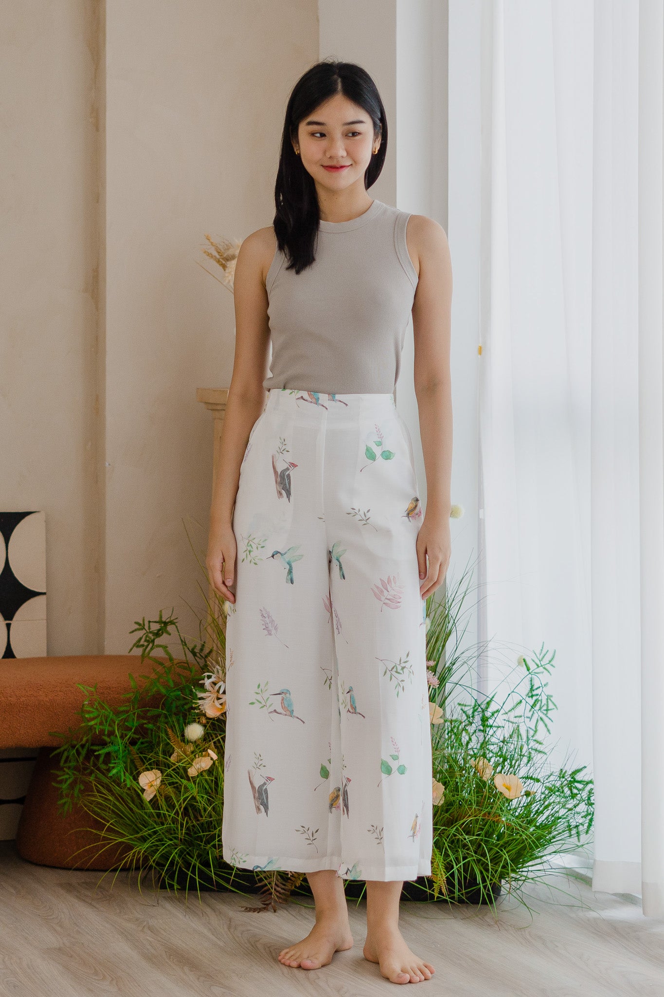 Birds Of Paradise Long Pants in Dove