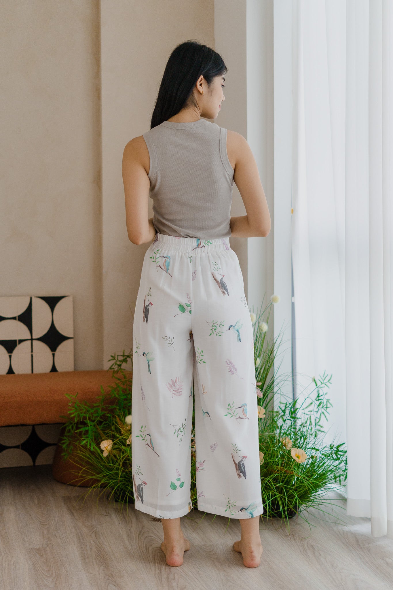 Birds Of Paradise Long Pants in Dove