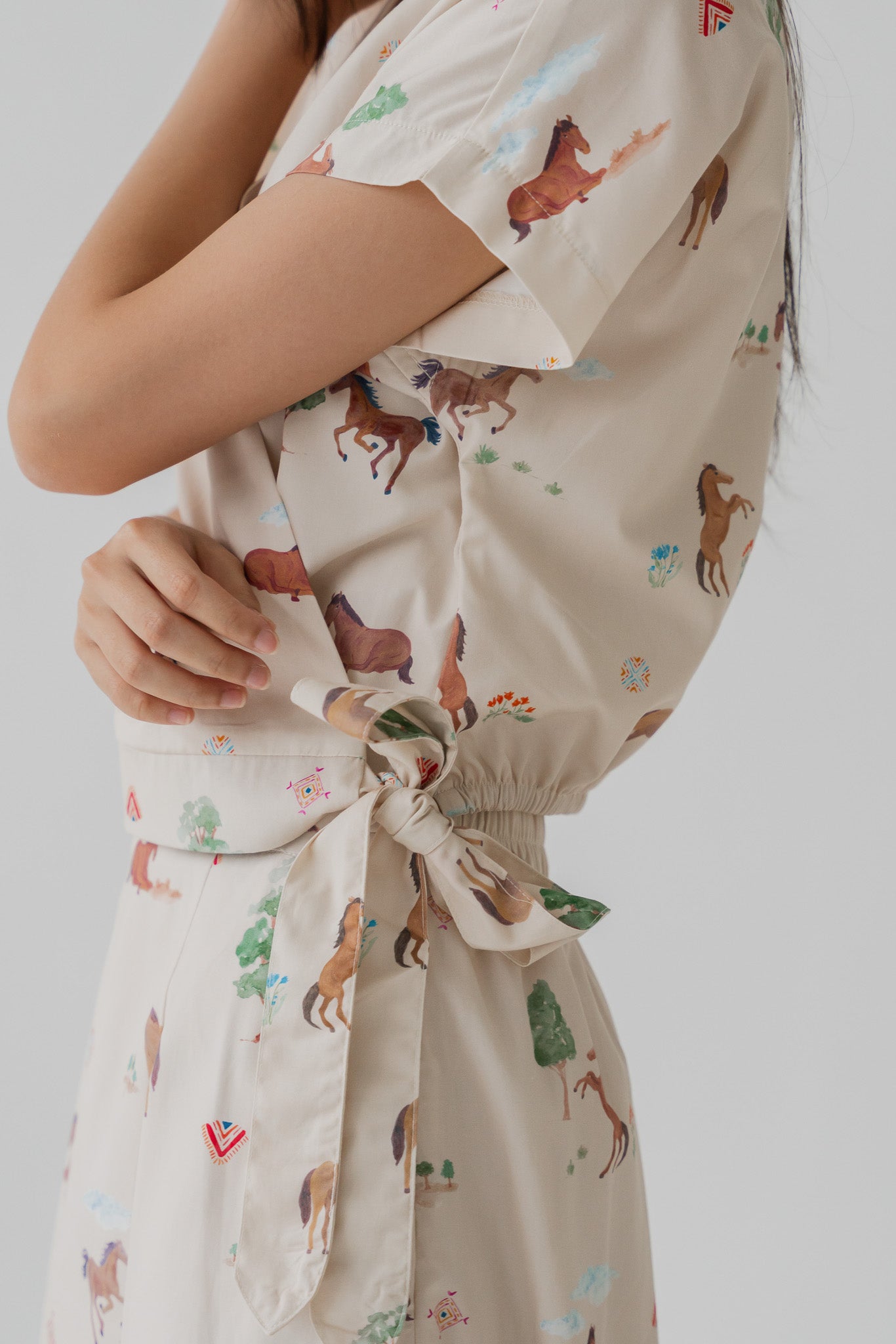 Fields of Gold Wrap Cropped Top in Harvest