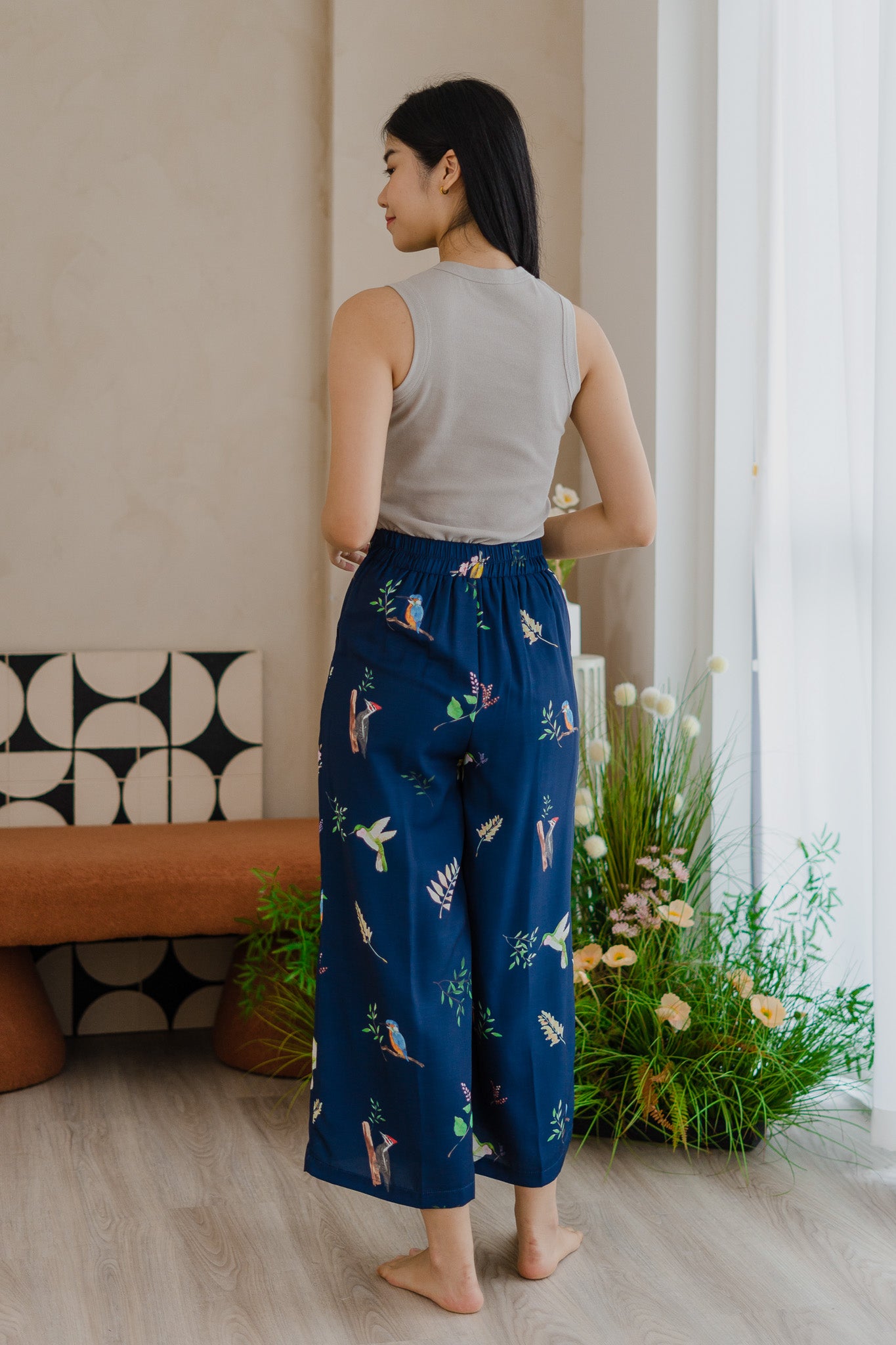 Birds Of Paradise Long Pants in Heron
