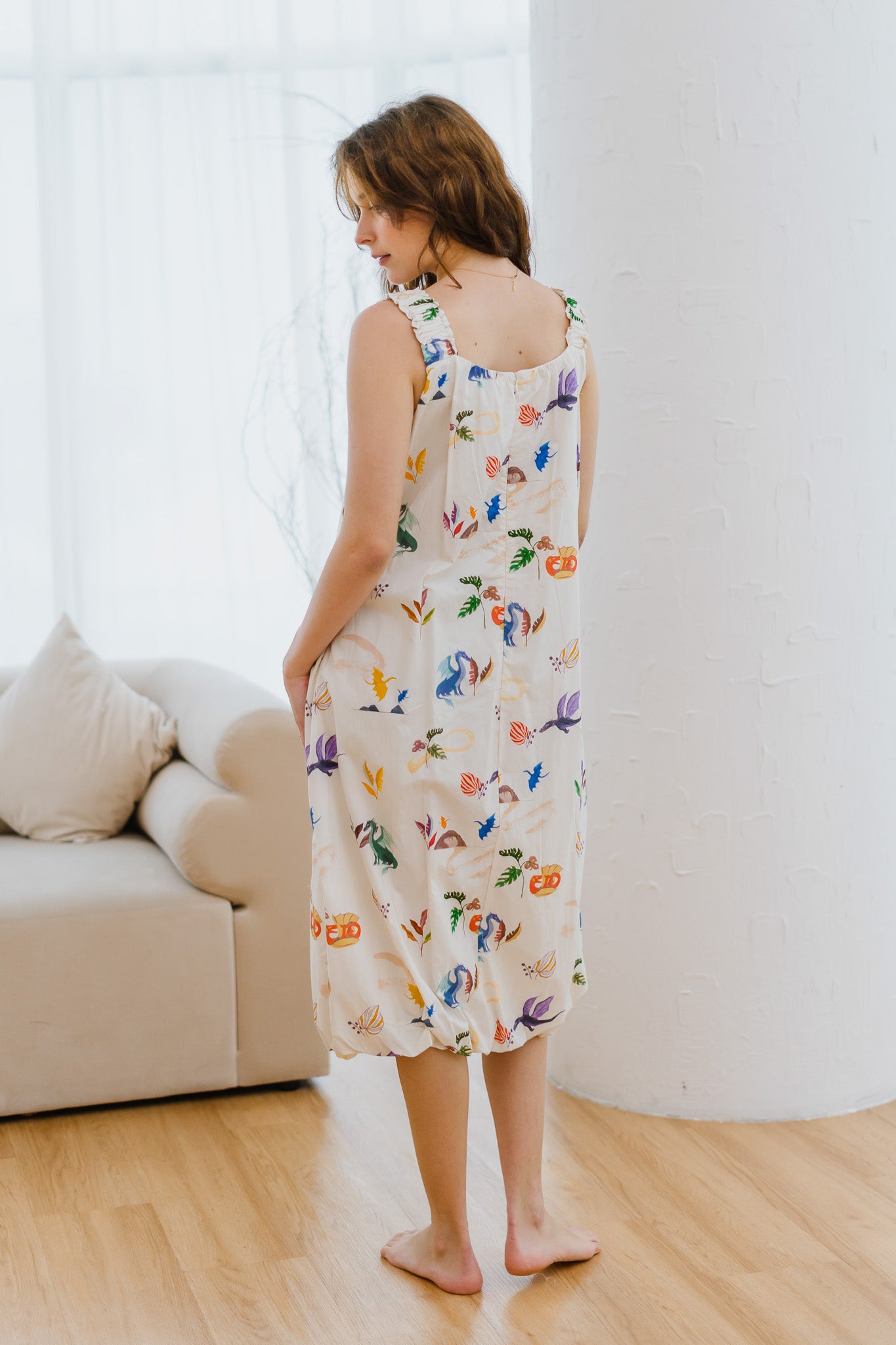 Legend Has It Sleeveless Bubble Hem Dress in Earth