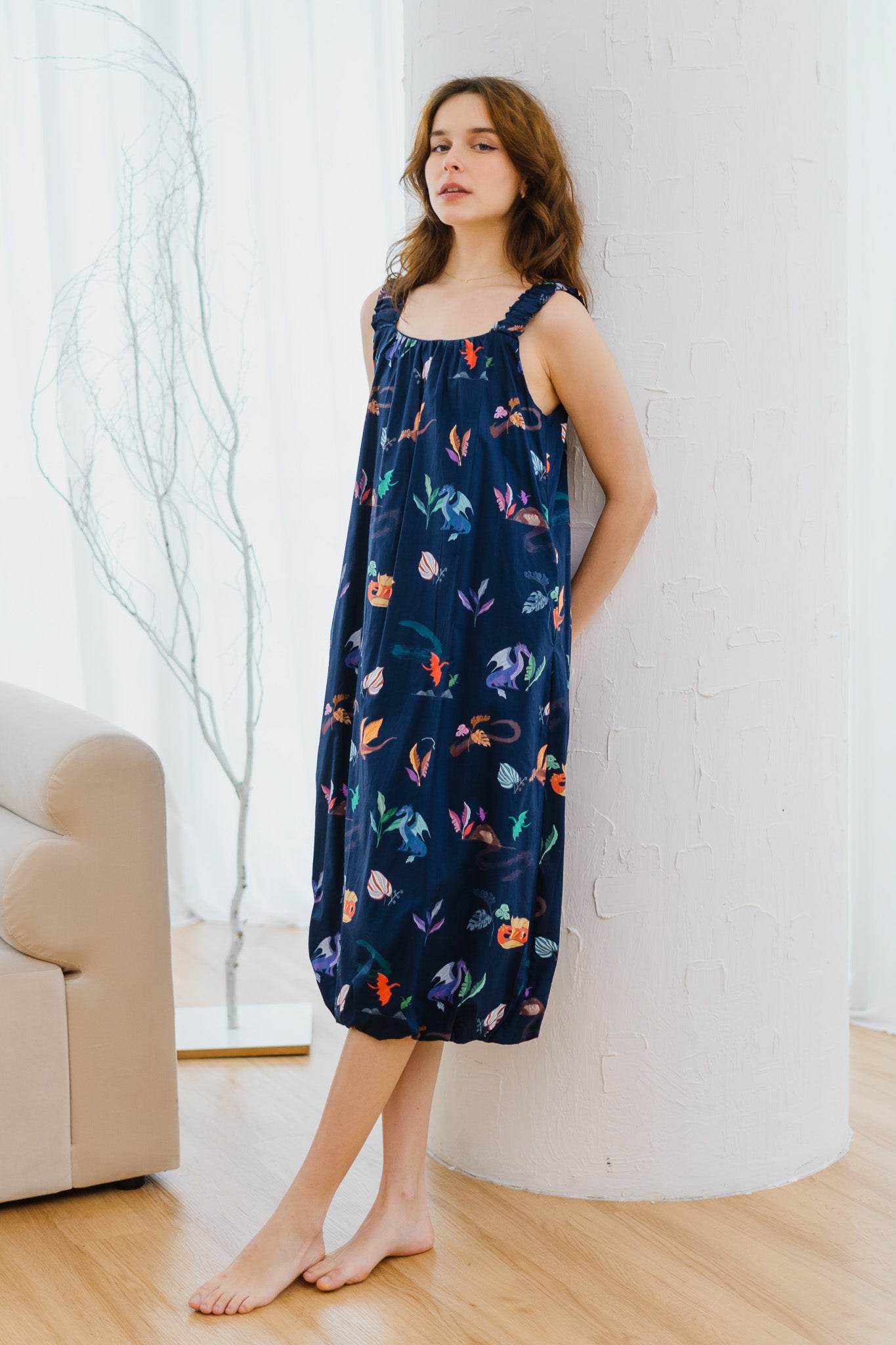 Legend Has It Sleeveless Bubble Hem Dress in Heaven