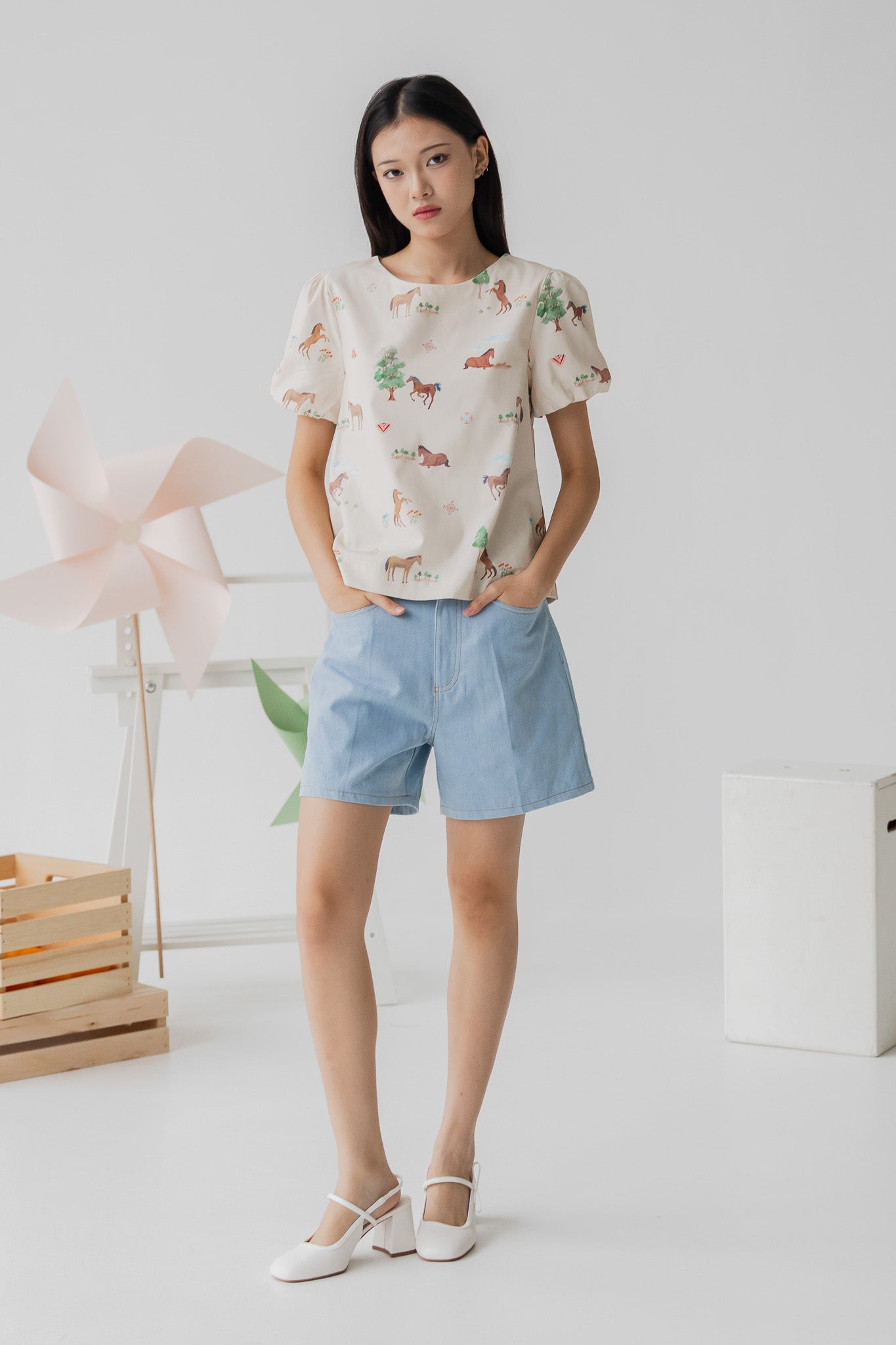 Fields of Gold Sleeved Blouse in Harvest