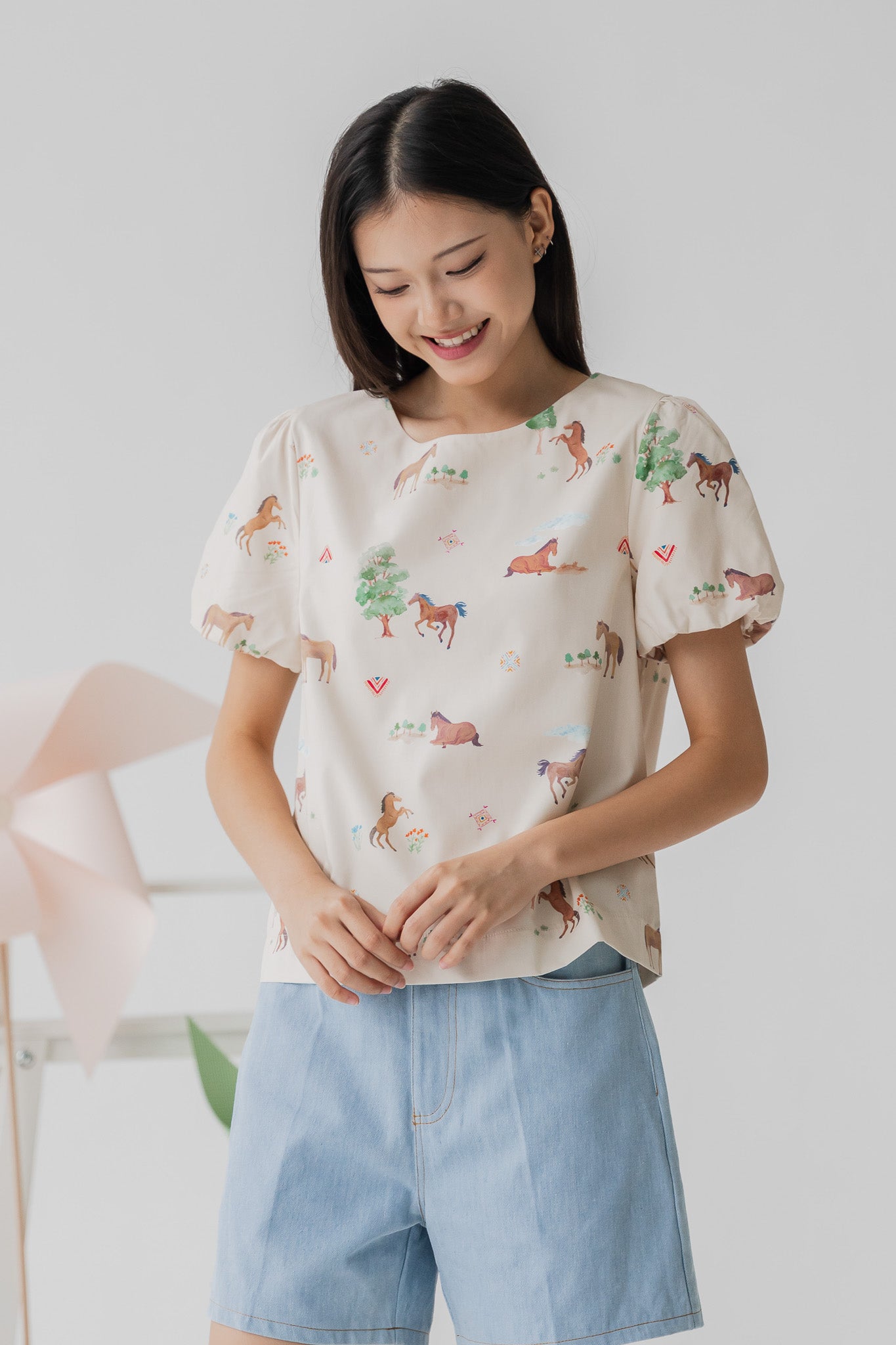 Fields of Gold Sleeved Blouse in Harvest