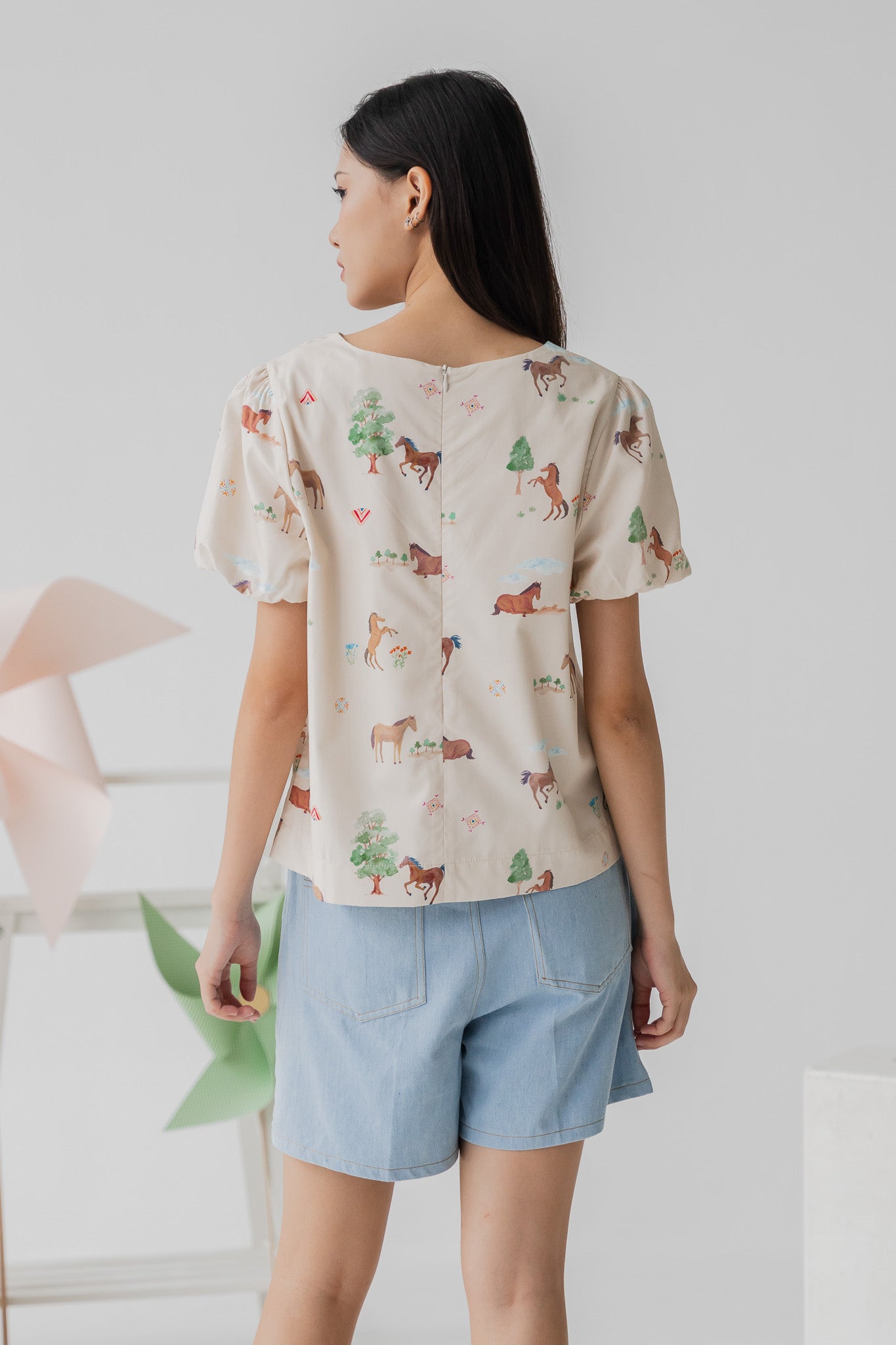 Fields of Gold Sleeved Blouse in Harvest