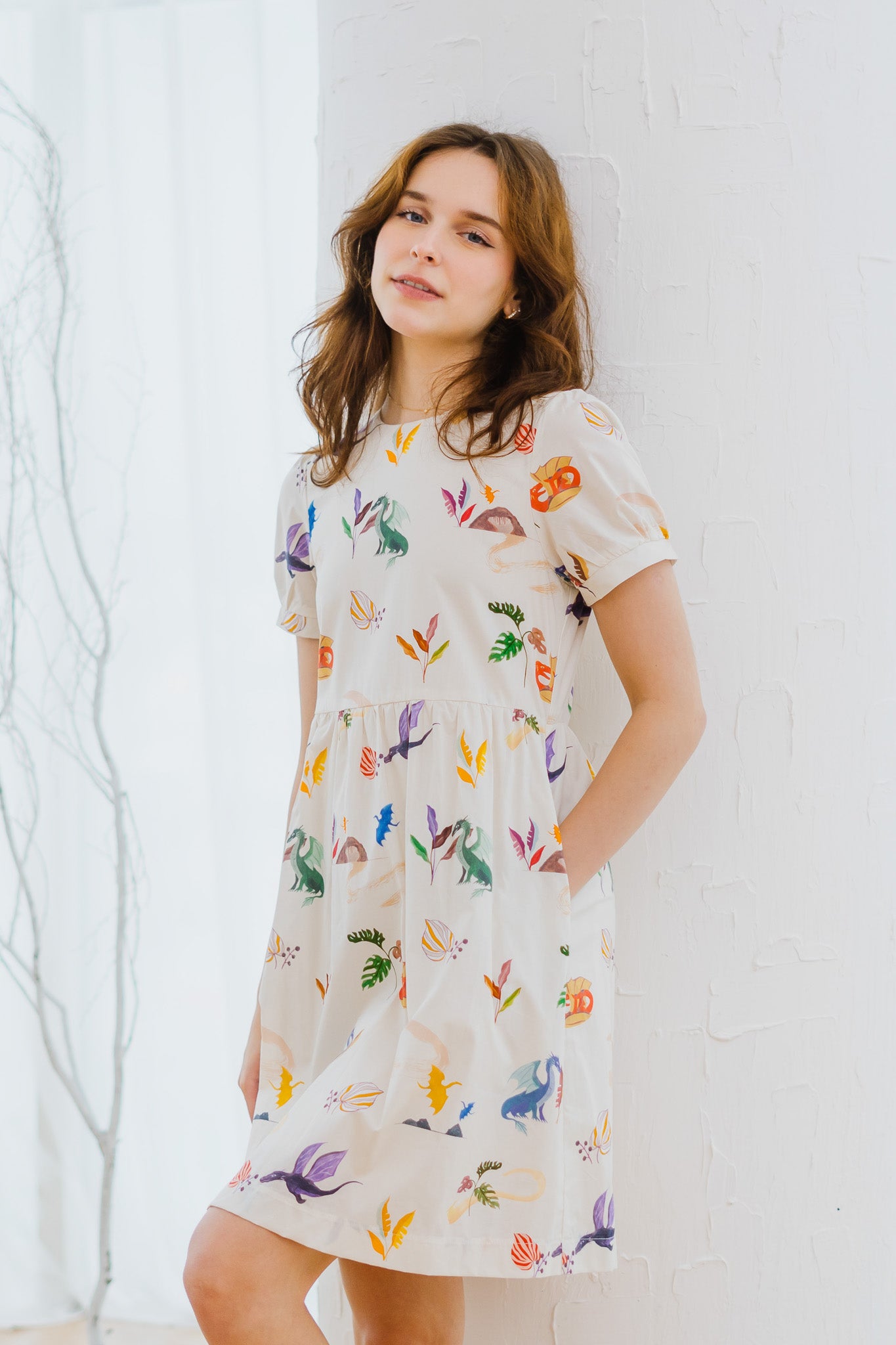 Legend Has It Sleeved Babydoll Dress in Earth