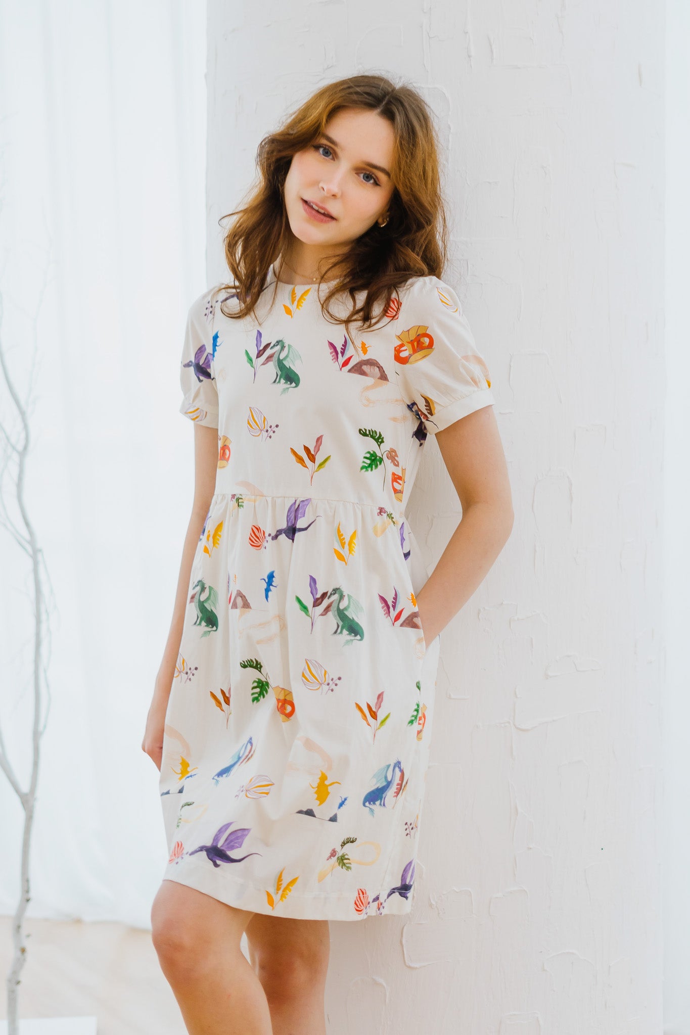 Legend Has It Sleeved Babydoll Dress in Earth