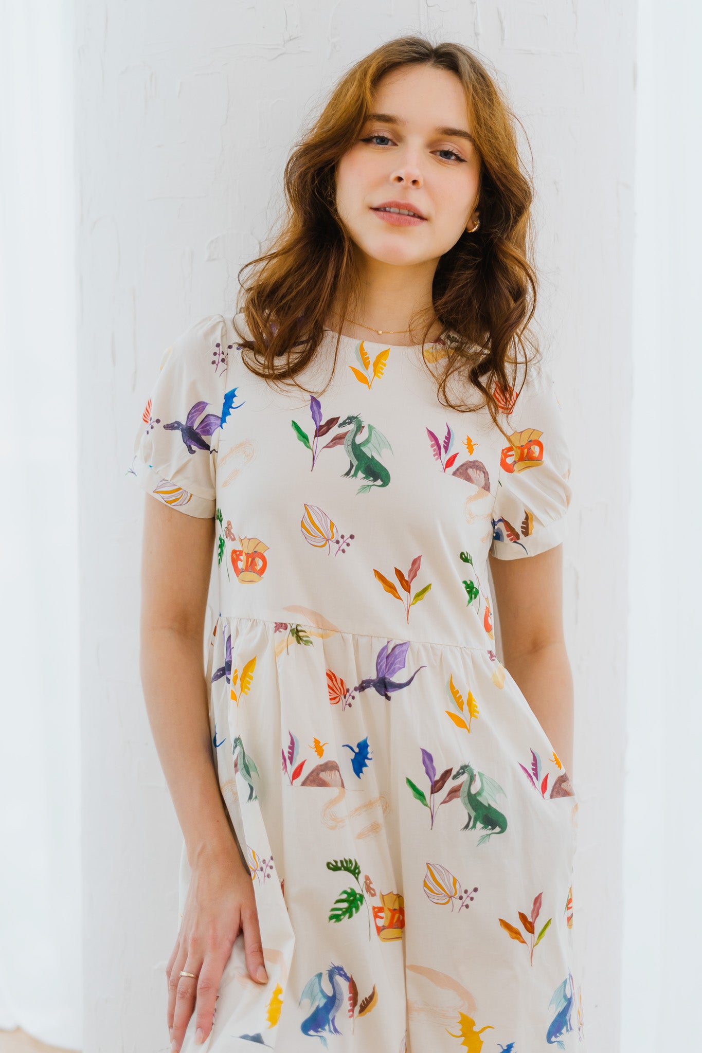 Legend Has It Sleeved Babydoll Dress in Earth