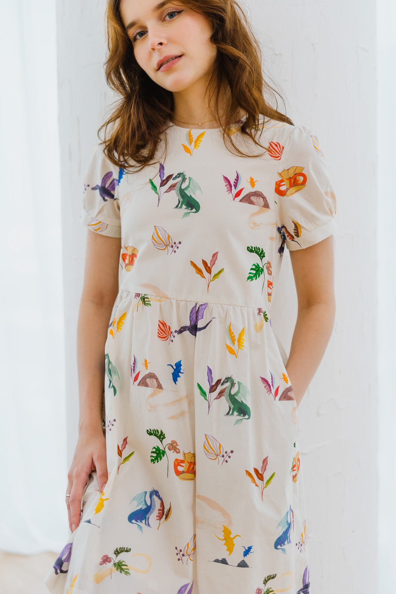 Legend Has It Sleeved Babydoll Dress in Earth