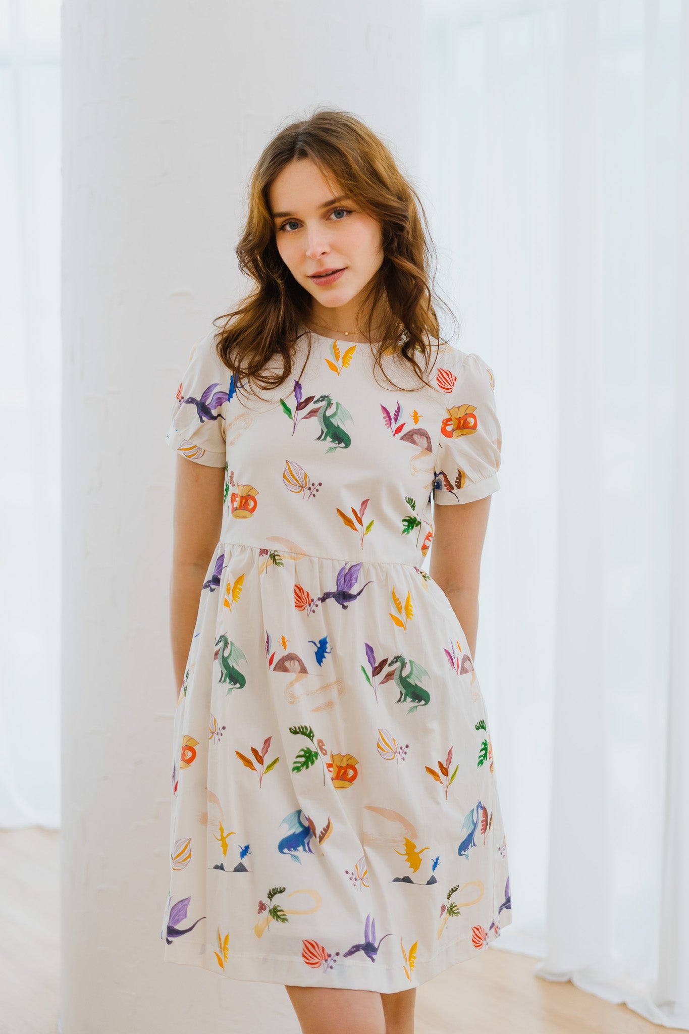 Legend Has It Sleeved Babydoll Dress in Earth