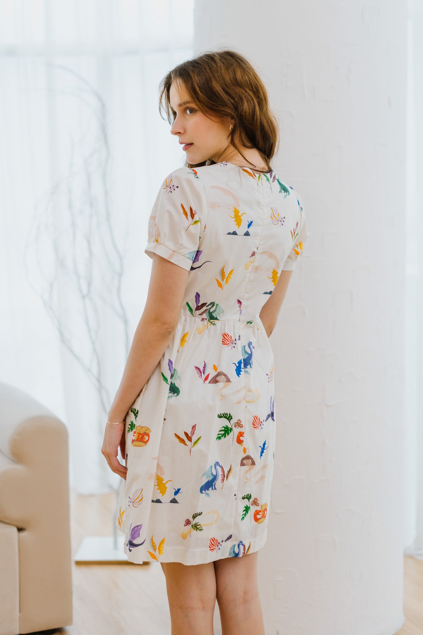 Legend Has It Sleeved Babydoll Dress in Earth