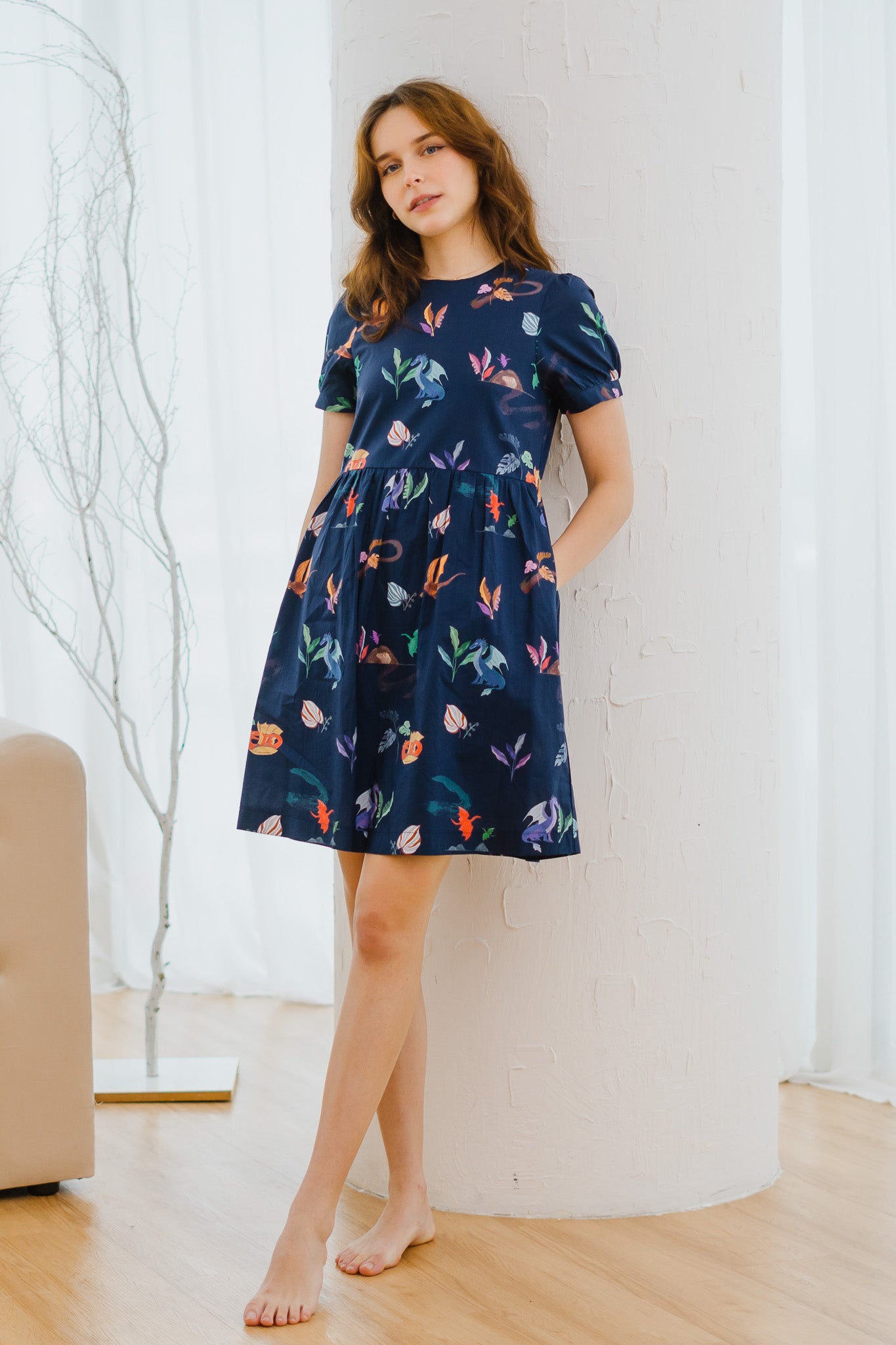 Legend Has It Sleeved Babydoll Dress in Heaven